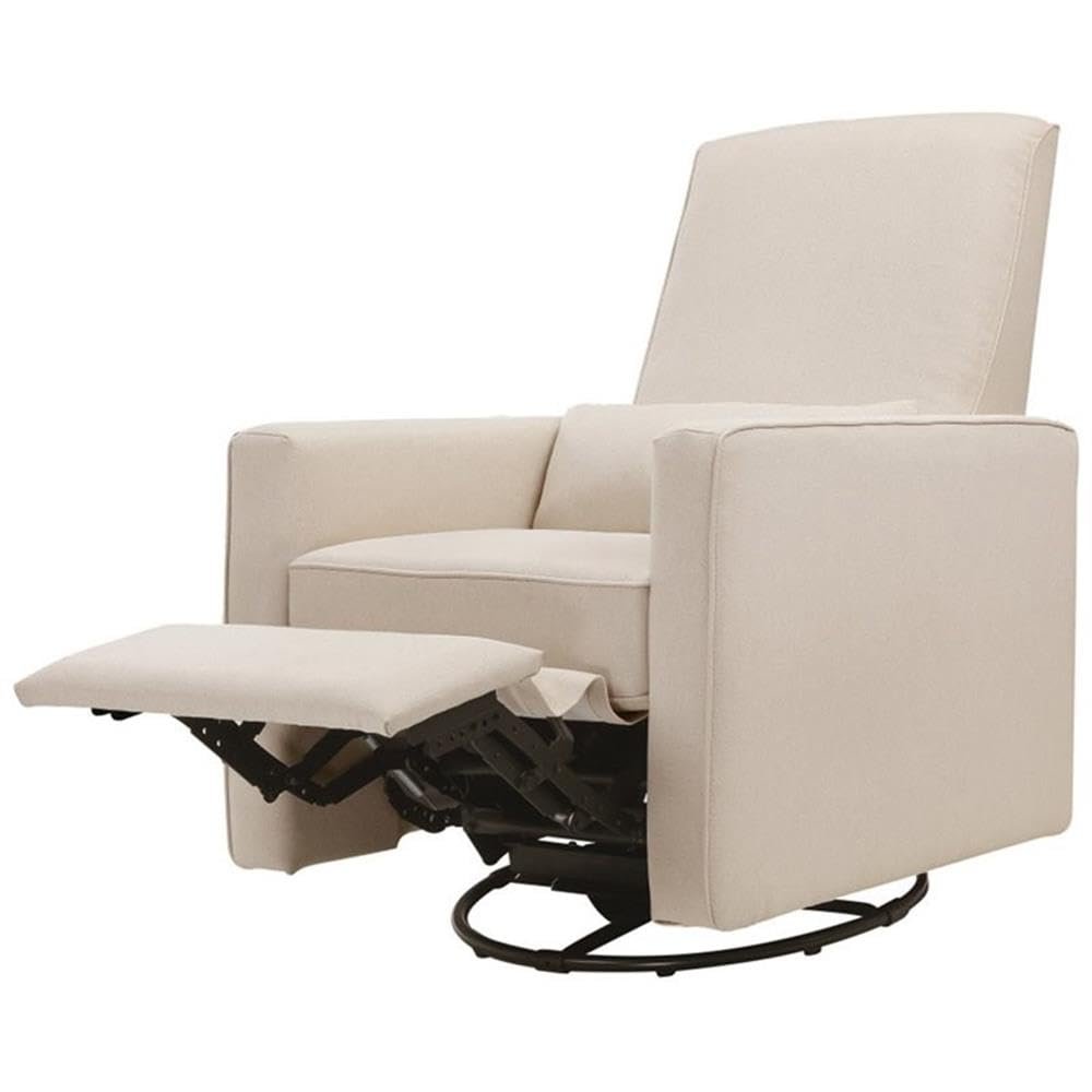 Davinci Piper 360° Swivel Rocker Recliner Chair – Glider Rocking Chair for Nursery and Living Room- GREENGUARD Gold, FSC & Certi-PUR US Certified – Ultra Comfy Glider Recliner Nursery Chair – Cream