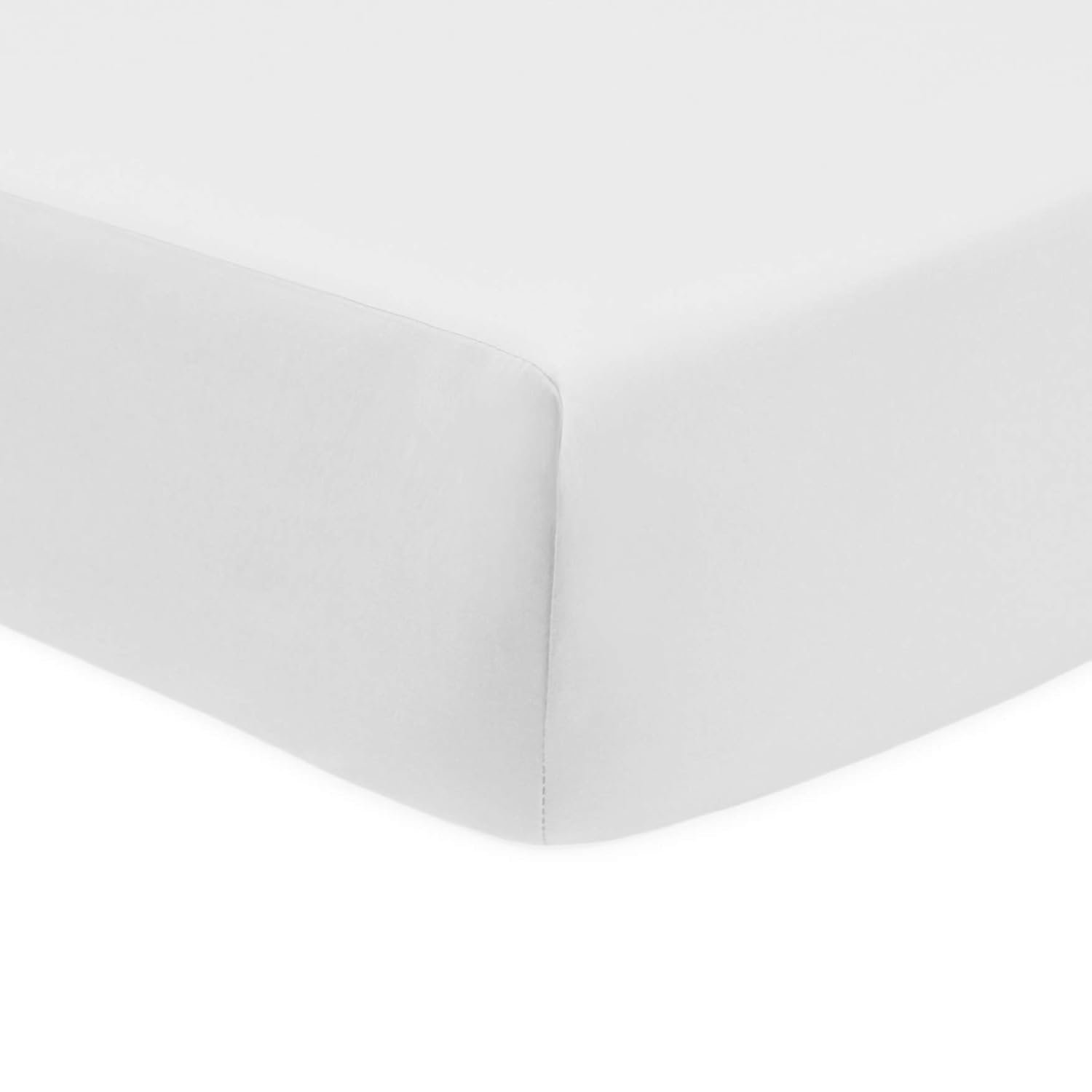 American Baby Company 100% Natural Cotton Percale Fitted Crib Sheet for Standard Crib and Toddler Mattresses, Snow White, Soft Breathable, for Boys and Girls