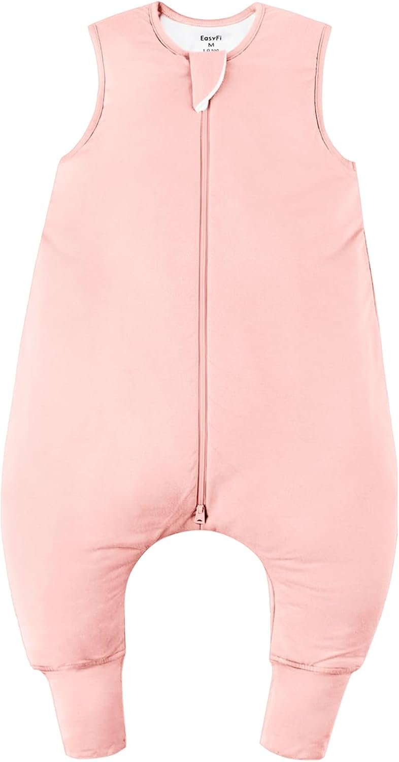 Rayon Made From Bamboo Sleep Sack Soft Toddler Sleep Sack with Feet 2-Way Zipper Unisex Baby Sleeping Bag with Legs