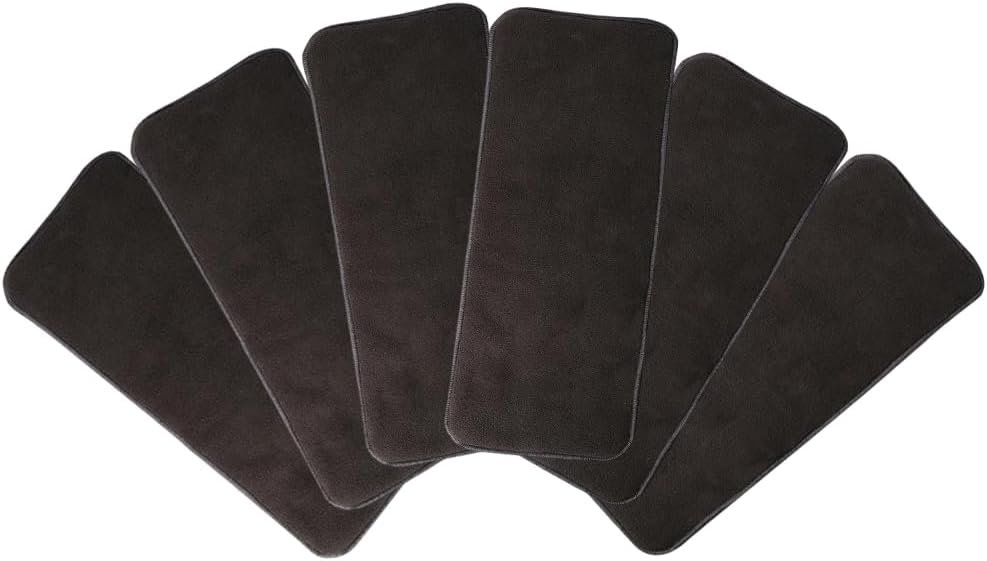 6Pcs Microfiber Reusable Diaper Inserts for Adult Cloth Diapers, Washable Disability Diaper Inserts for Incontinence Care, 5 Layers Microfiber Pads