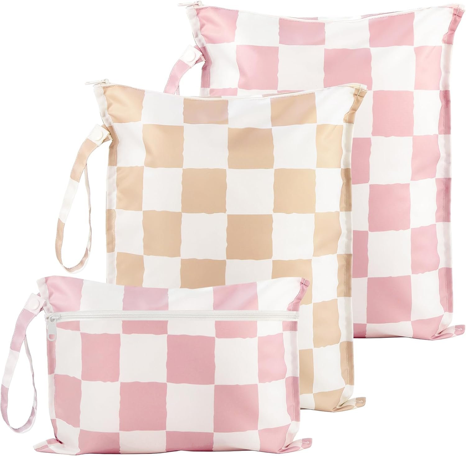 RelaxScene Wet Bag for Swimsuit – 2 Pack Waterproof Wet Dry Bag for Clothes – Baby Diaper Bag – Travel Laundry Daycare Bags – Baby Beach Essentials – Bogg Bag Accessories