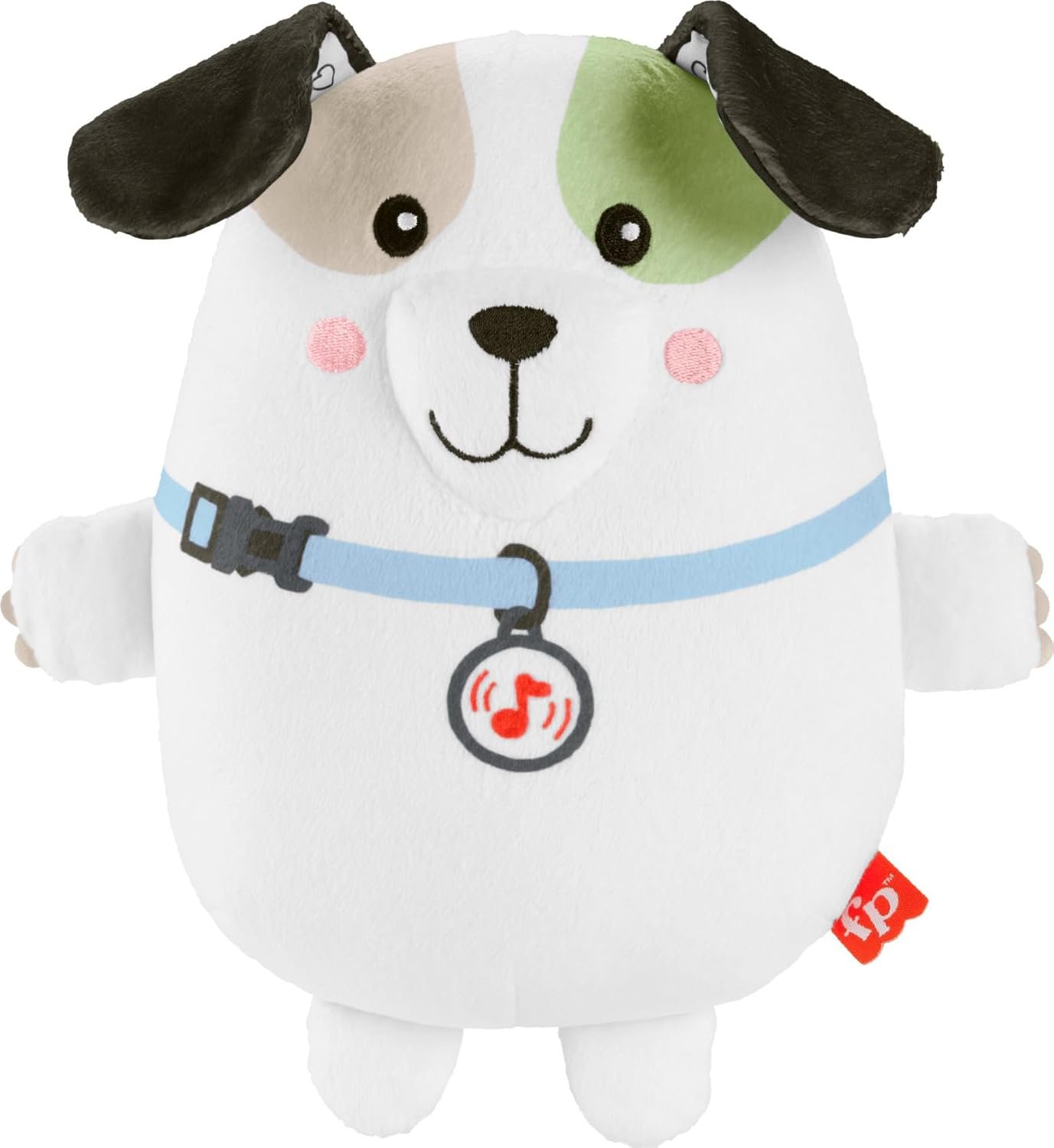 Fisher-Price Baby Toy Calming Vibes Puppy Soother Plush Portable Sound Machine with Vibrations for Newborns 0+ Months