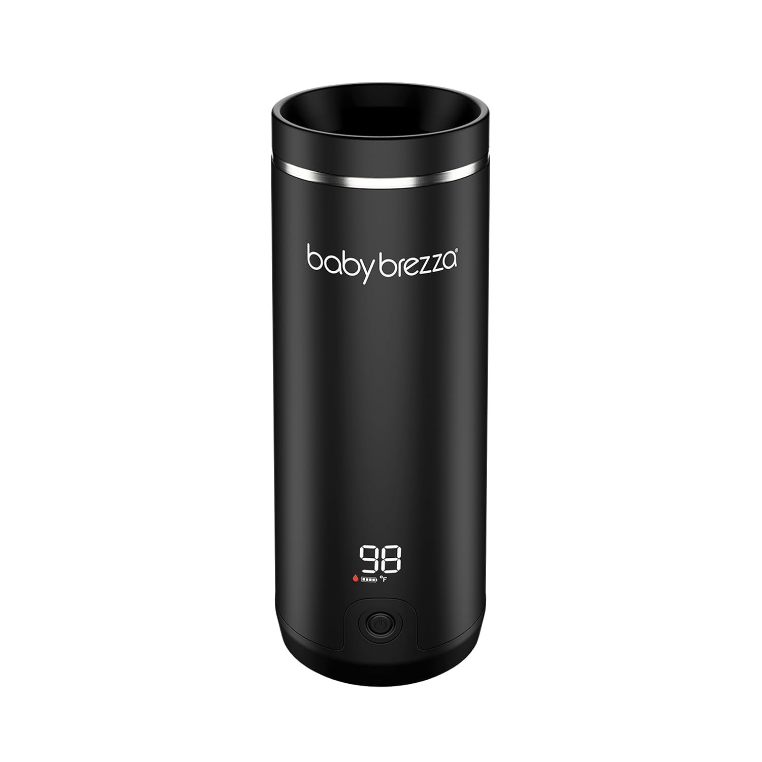Baby Brezza Portable Warmer – 3X Faster Baby Bottle Warming – Travel Breastmilk and Formula Warmer – Safe, Even Heating – Up to 9oz – No Adapters, Black