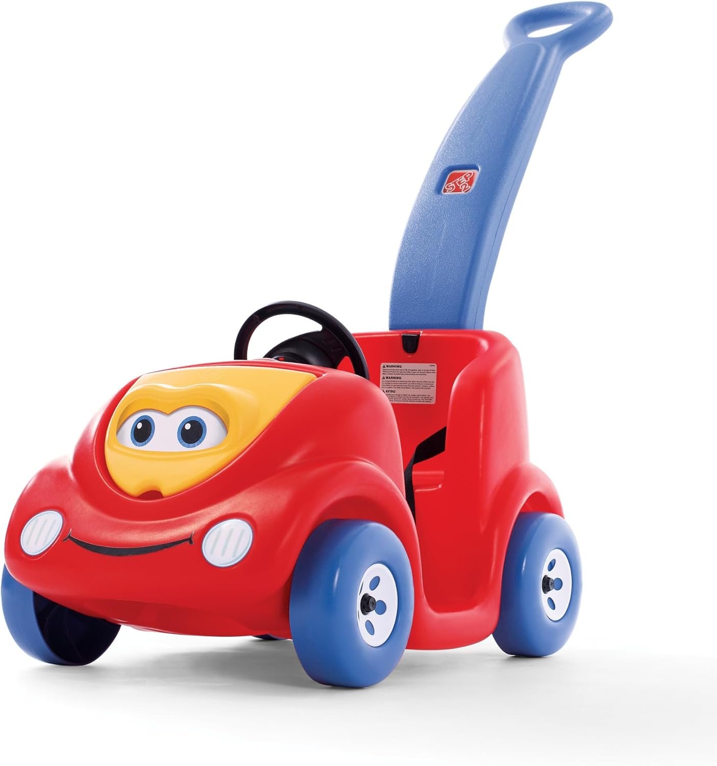 Step2 Push Around Buggy Kids Push Car, Ride On Car with Seat Belt and Horn, Toddlers Ages 18 Months – 3 Years Old, Max Weight 50 lbs., Easy Storage, Ideal Stroller Substitute, Red