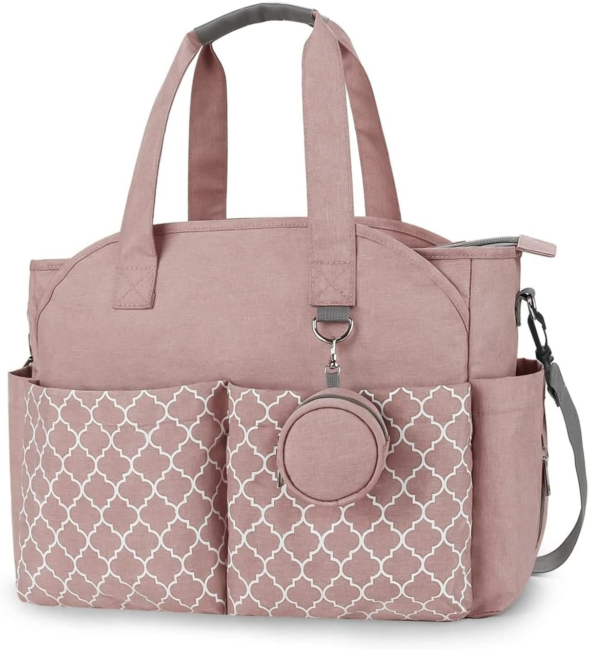 Diaper Bag Tote Large Multi-Function Baby Changing Bag for Mom with Changing Station Travel Nappy Bag for Women