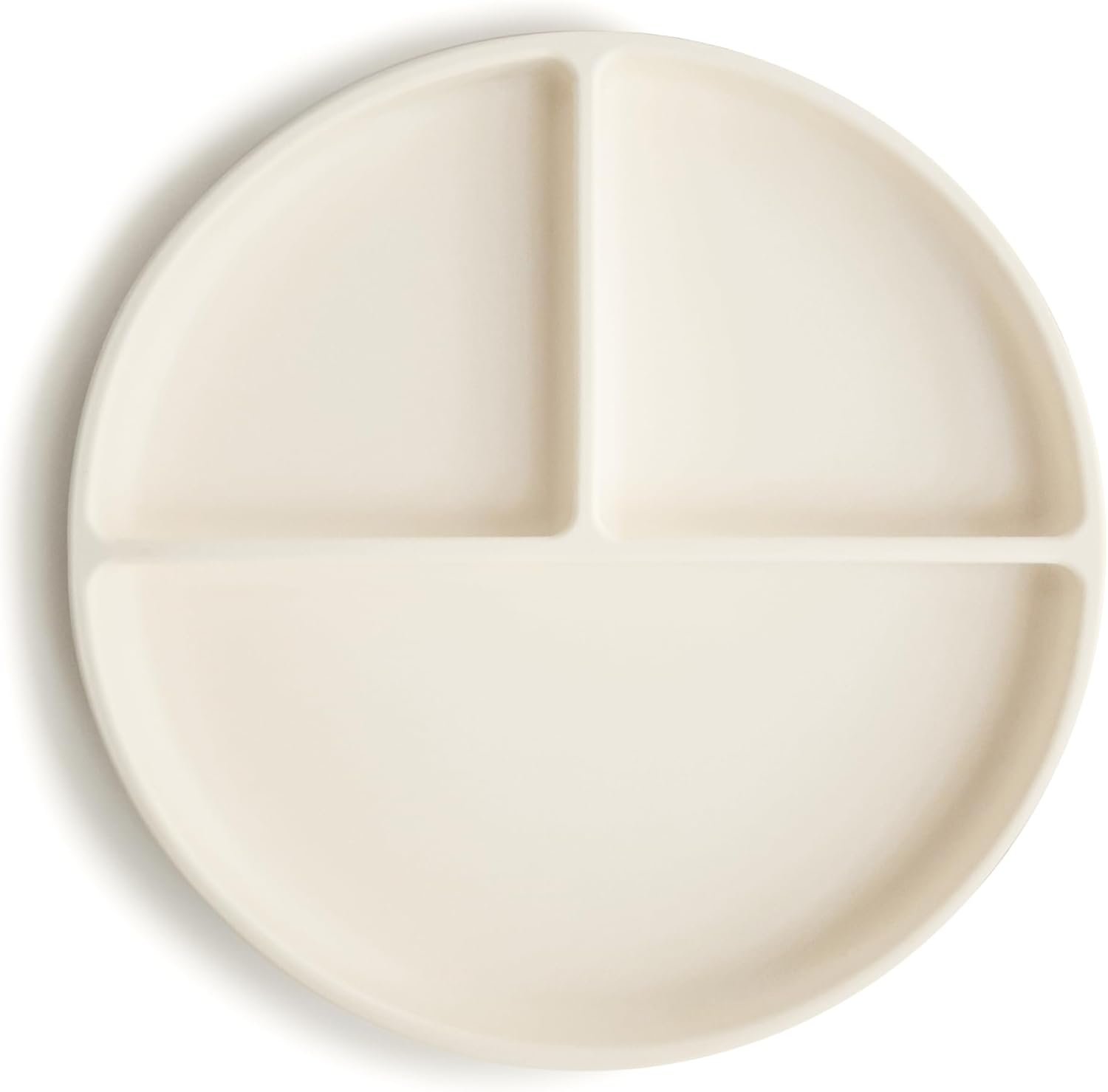 mushie Silicone Suction Plate | BPA-Free Non-Slip Design (Ivory)