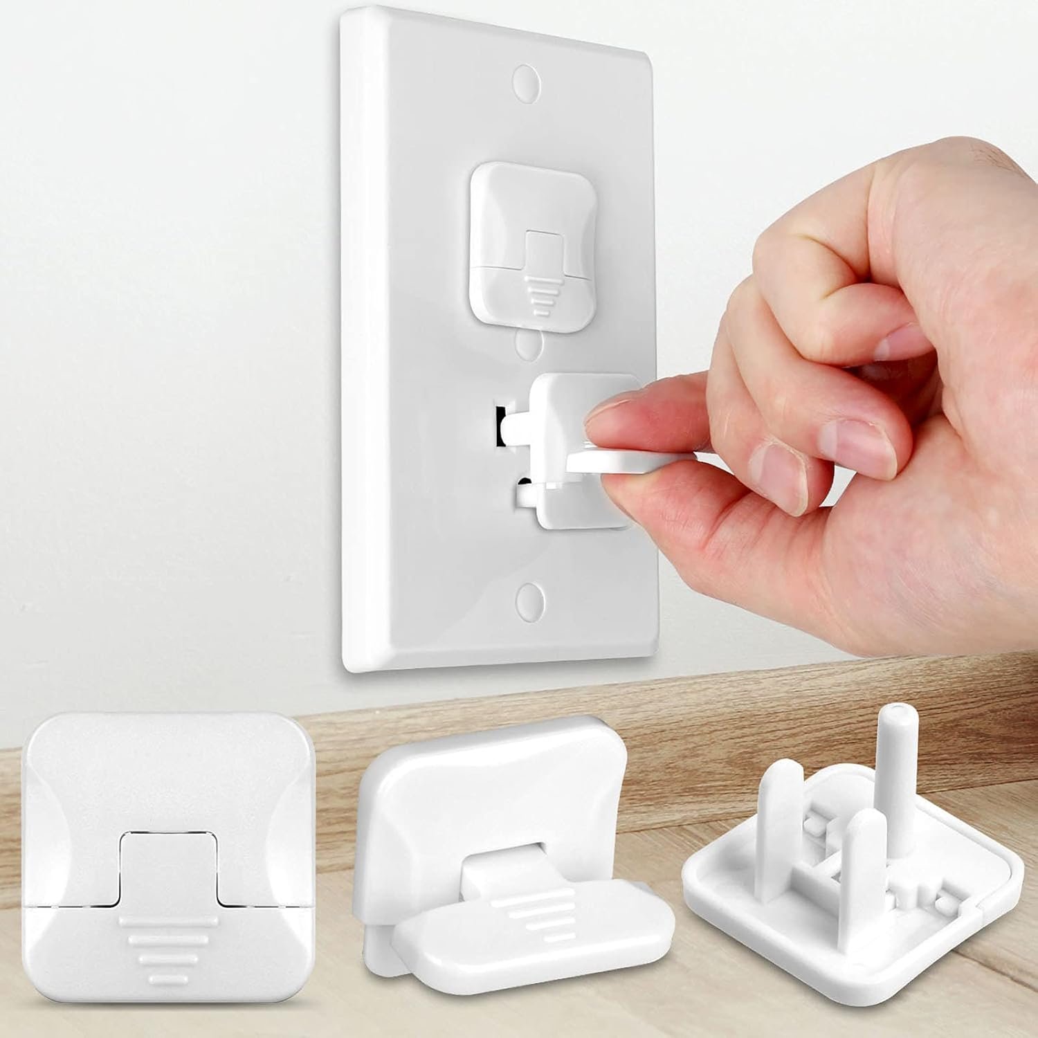 Mom’s Choice Gold Awards Winner – Outlet Covers with Hidden Pull Handle Baby Proofing Plug Covers (45 Pack) 3-Prong Child Safety Socket Covers Electrical Outlet Protectors Kid Proof Outlet Cap