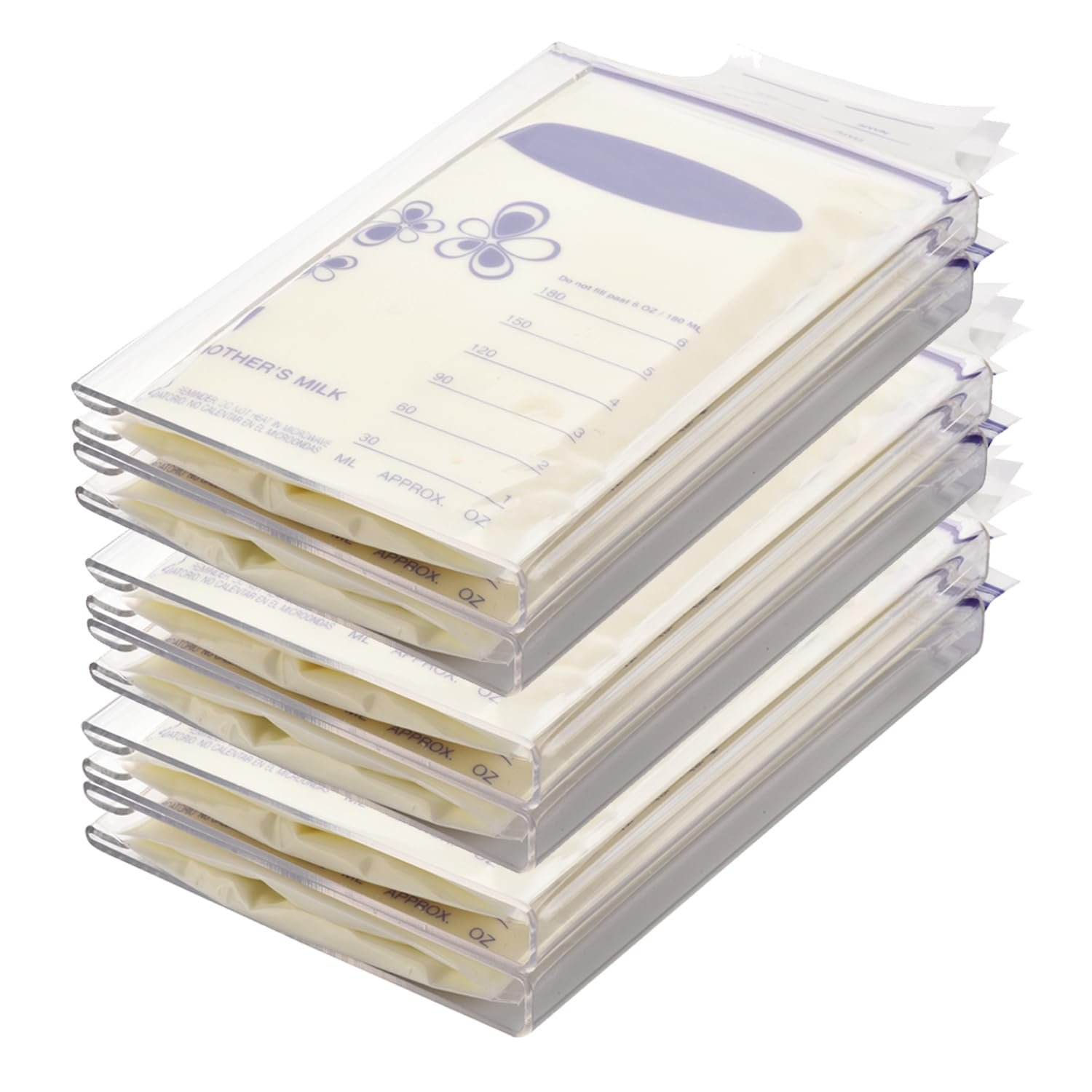 6-Pack Freeze Flat Breast Milk Storage Bag |Breastmilk Freezer Flattener Kit Make Mother’s Milk Bags Organizer Even to Save Refrigerator Space | Fit 3 4 5 6oz, 6.3″x3.66″x0.78″in