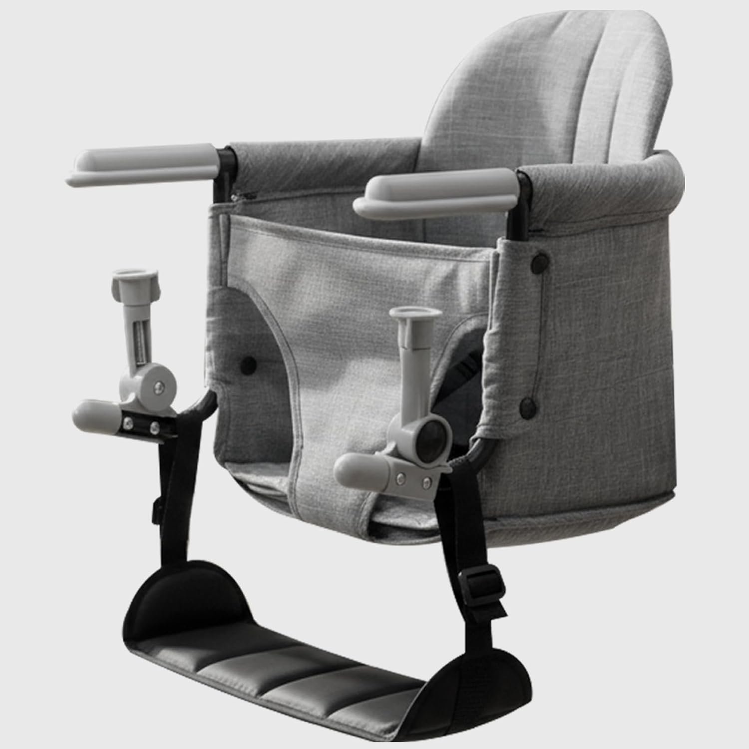 Lvvbaby Hook On High Chair Portable Baby High Chair-Foldable Convertible for Travel & Home,Clamp-On High-on Chair with Footrest, 3-Point Safety Harness Lightweight 4.3lbs