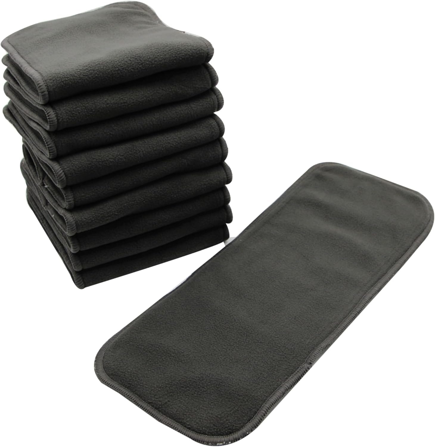 Microfiber Inserts for Cloth Diapers (10pcs-4 Layers Microfleece Inserts)