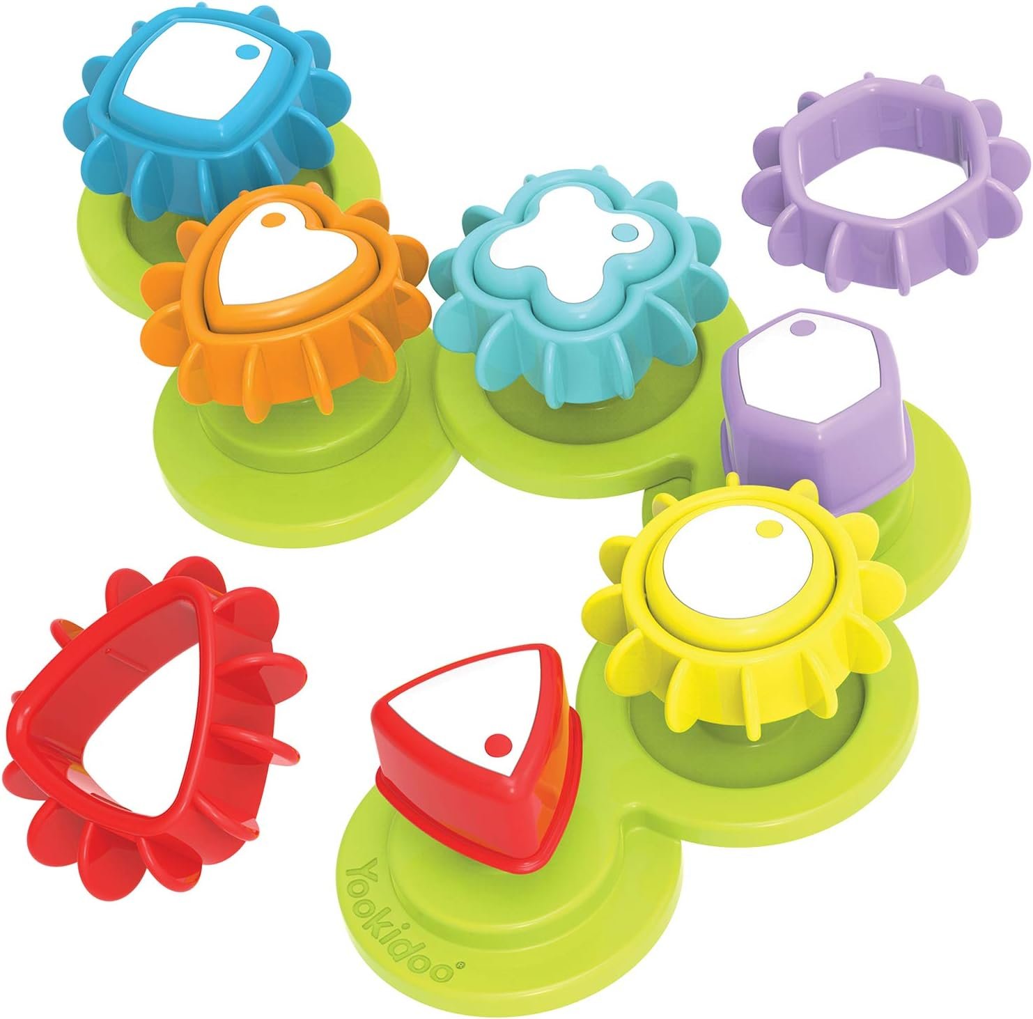 Yookidoo Shape ‘N’ Spin Gear Sorter. A Developmental Activity Toy for Kids Ages 1-3. Toddlers Sortering Game with Multiple Colors and Shapes, that Also Spins. (Gift Box)