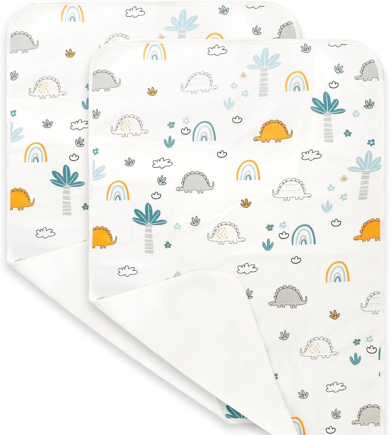 Waterproof Crib Pad, Washable Baby Cotton Changing Pads,39″X27″(2 Pack), Pee Proof Mattress Cover Toddler Bed, Toddler Mattress