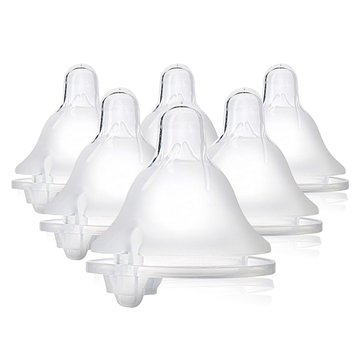 Evenflo Feeding Balance + Wide Neck BPA-Free Silicone Medium Flow Baby Bottle Nipple – 3 Months+, 6ct
