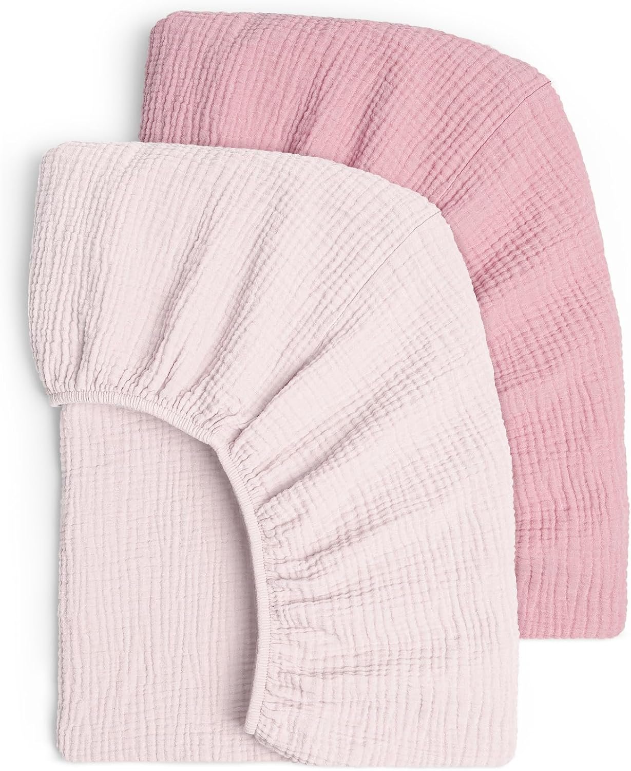 Lulu Moon Muslin Crib Sheets – Fitted Crib Mattress Sheets for Boys and Girl – 28″x 52″, 2 Pack