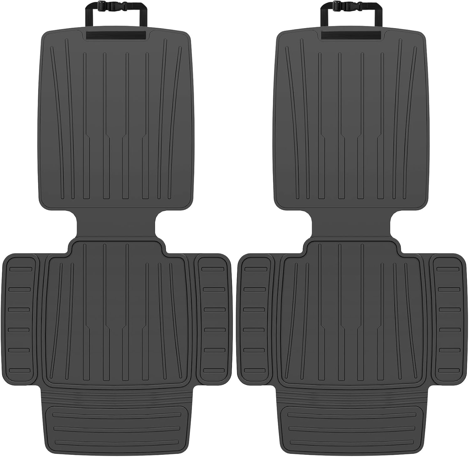 insefocc Car Seat Protector for Child Car Seat，TPE Waterproof & Anti-Slip （No Imprints）,carseat Protector car seat Cover Universal Fit for Baby & Pet Use, BPA-Free（Black -2PC）