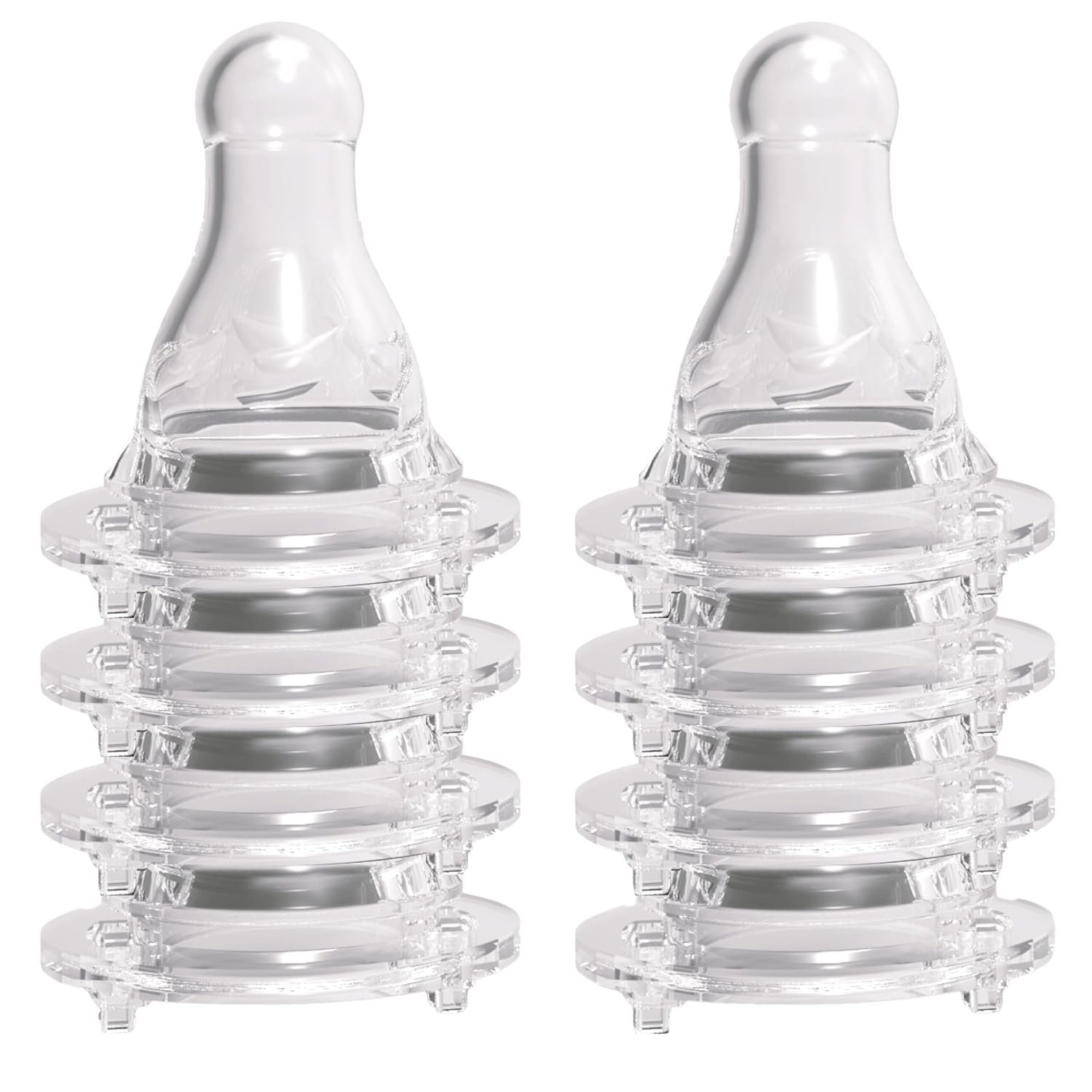 Avima Baby Anti Colic Nipples for Standard Neck Bottles, Silicone Breast Like Nipples – 3 to 6+ Months, Medium Flow, Level 2 (Pack of 6)