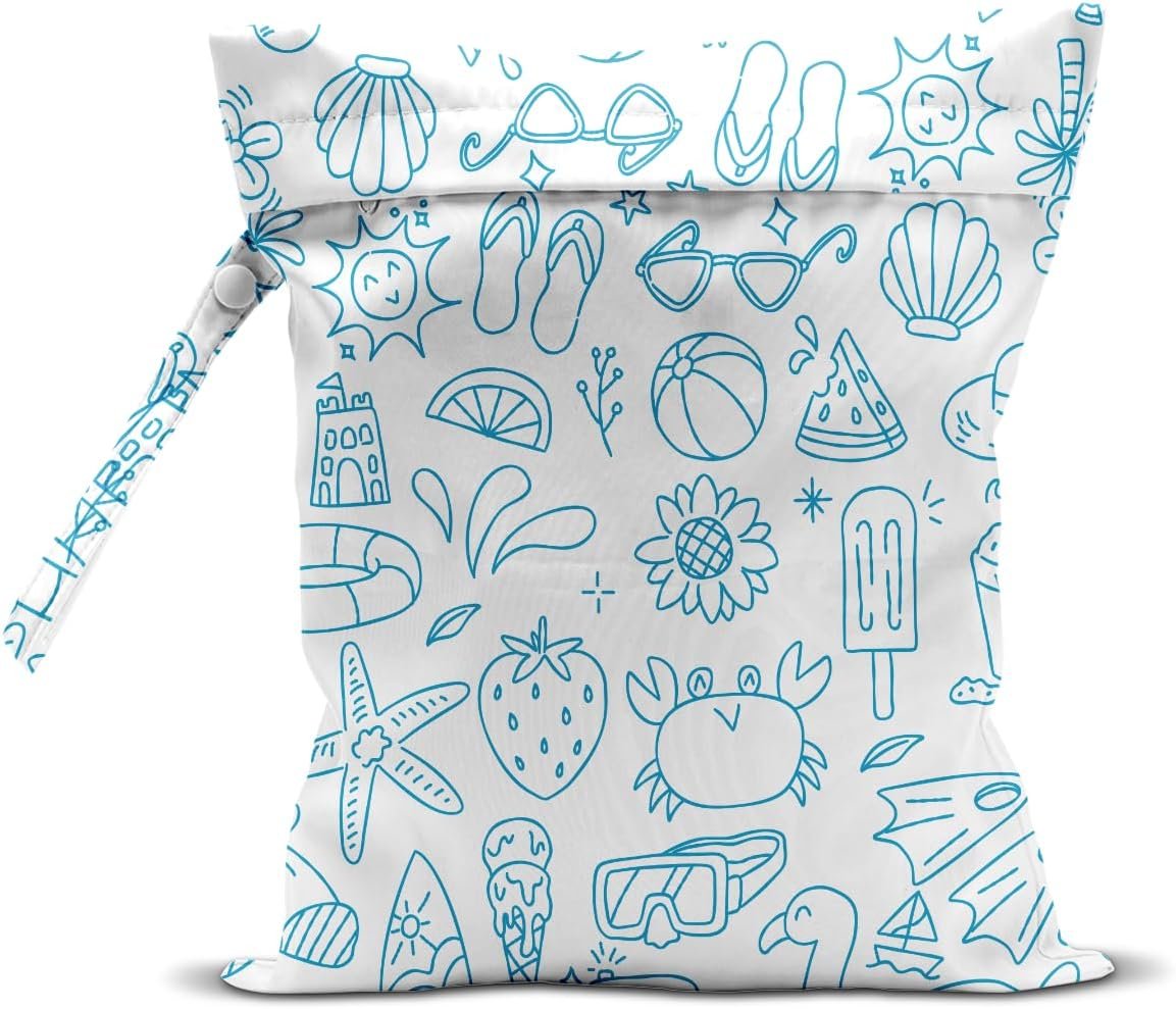 Beach Essentials, Wet Bag for Swimsuit Dirty Clothes Yoga Gym Diaper, Wet Dry Bag, Beach Vacation Essential for Travel Poor Bathing Summer Vibes Girls Trip