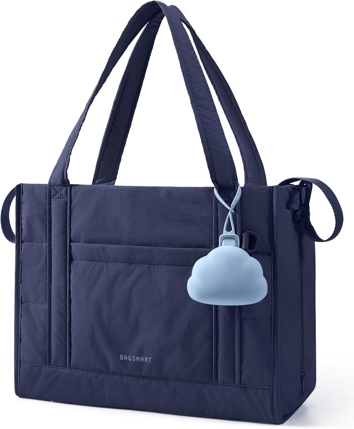 BAGSMART Diaper Bag Tote Puffer, Hospital Bag for Labor Delivery with Pacifier Case, Lightweight Baby Bag for Travel, Work