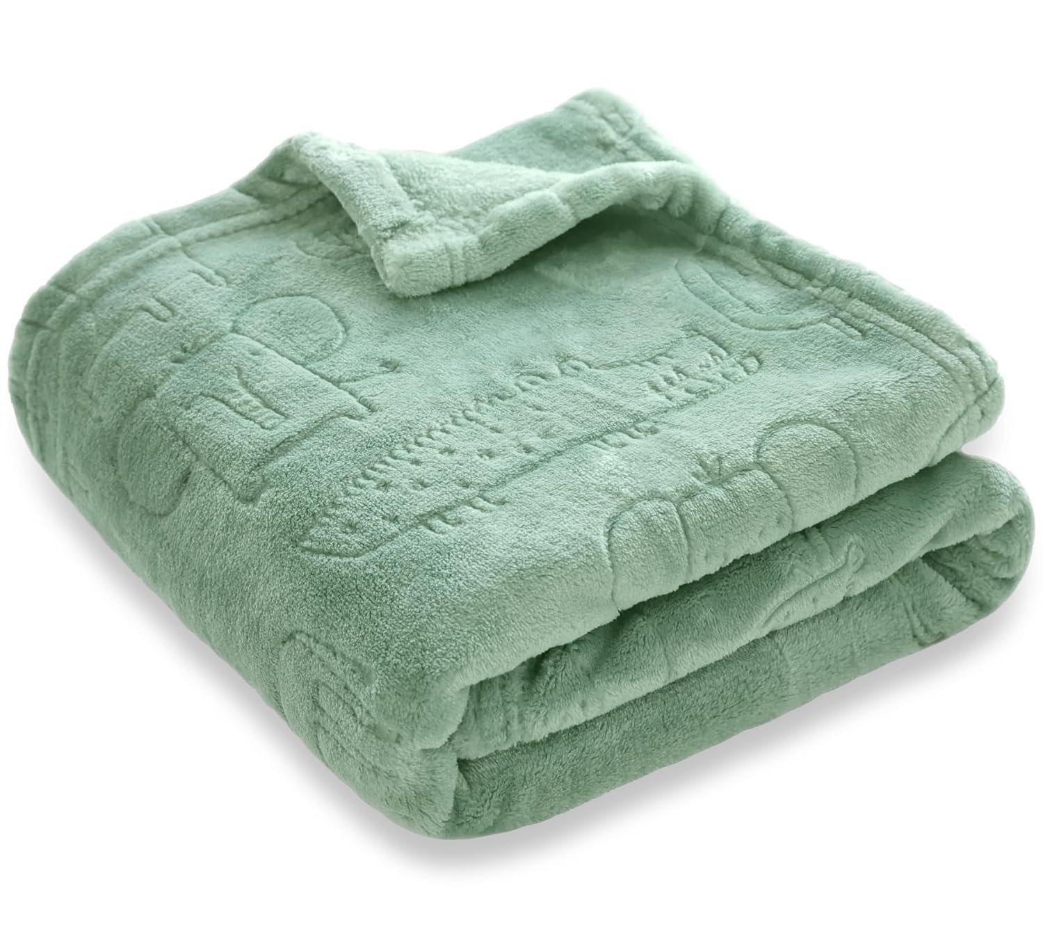 BORITAR Baby Blanket for Boys Girls Ultra Soft Fleece Warm and Lightweight Animal Blankets for Infant Toddler Newborn, 30×40 Inch, Sage Green