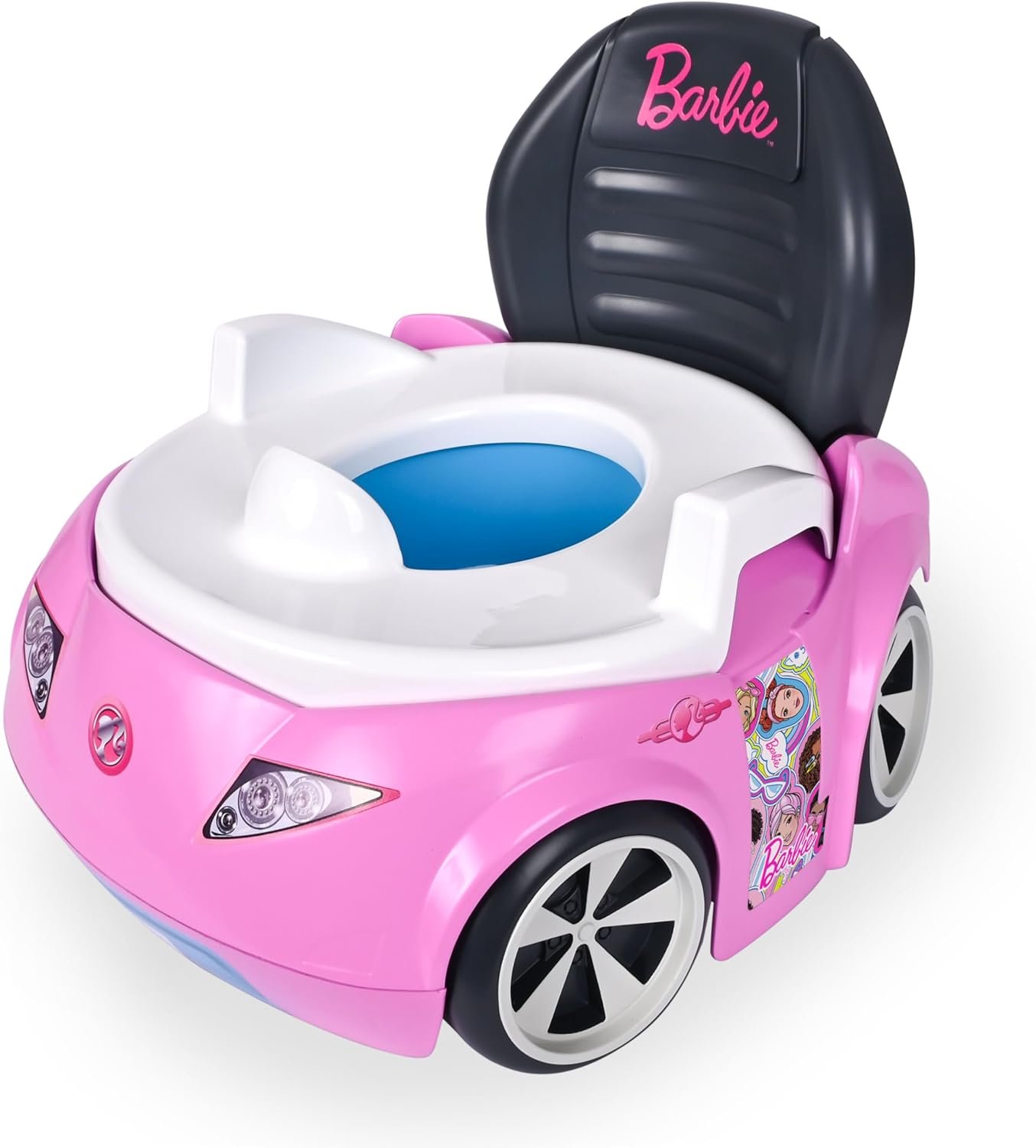 Barbie™ Convertible Car Potty Training Toilet, Includes Detachable Toddler Toilet Seat and Kids Potty, Ages 12 Months and Up, Pink