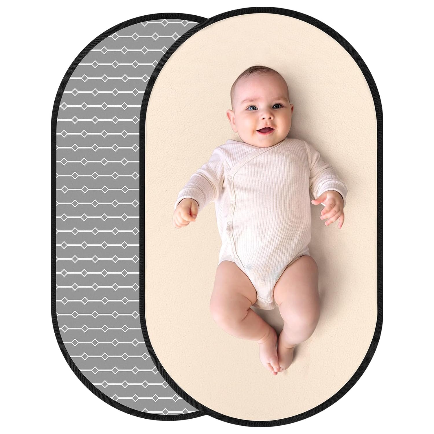 Accmor Portable Diaper Changing Pad, PU Leather Baby Diaper Changing Mat, Waterproof Baby Changing Mat for Travel or at Home Use