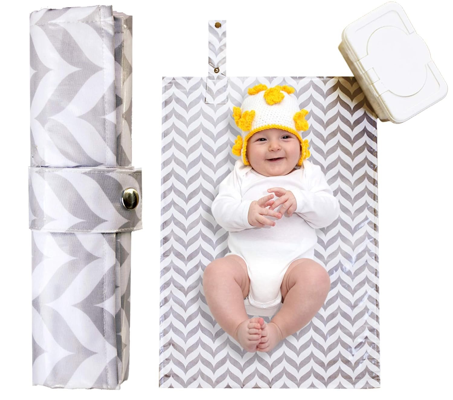 Best Portable Diaper Changing Pad for Baby, Toddler, Diaper Bag, Baby Backpack, Clutch, Kit, Changing Station Caddy, Travel Mat – Waterproof, Wipeable & Washable – Cushioned Quilted Padding