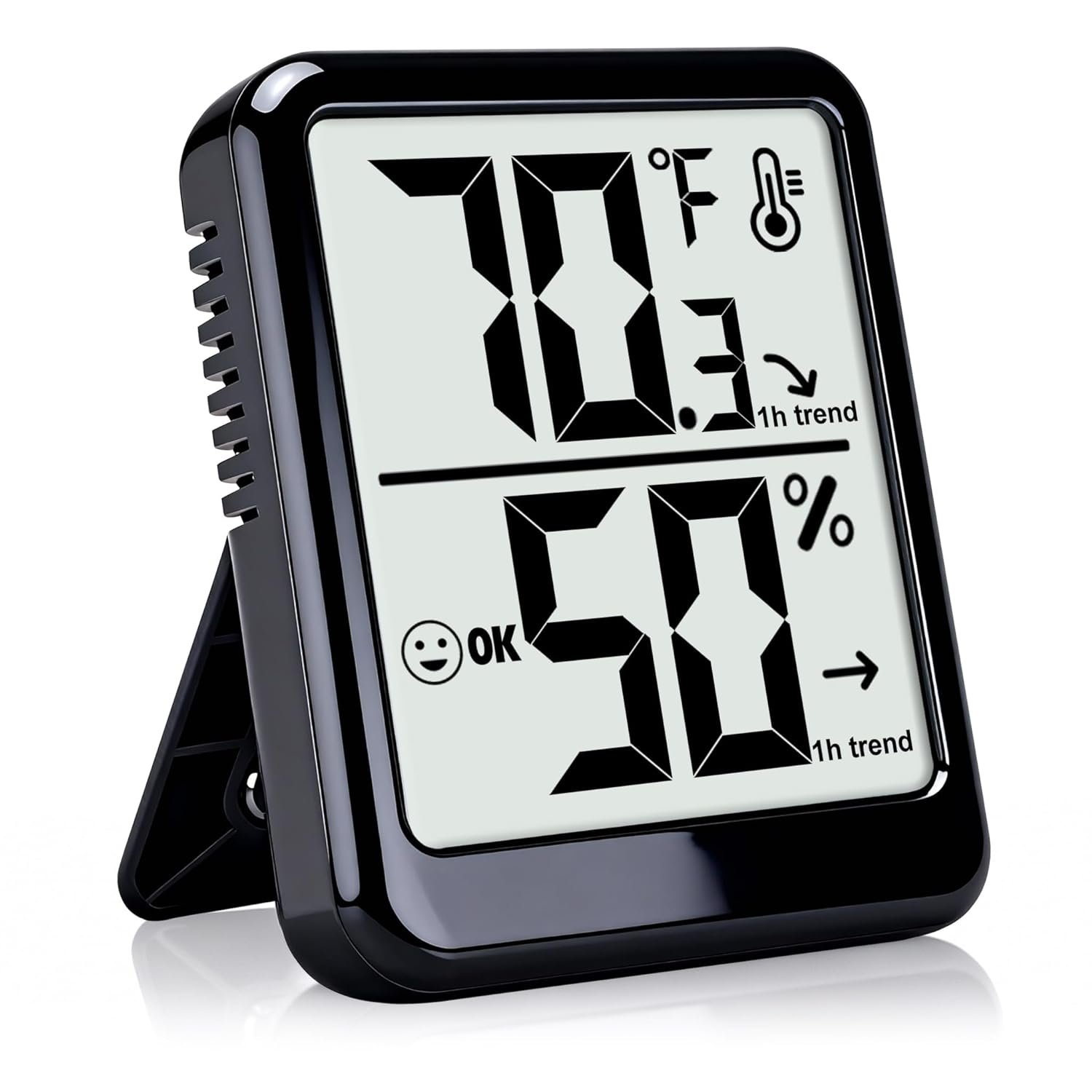 Room Thermometer Indoor Hygrometer Humidity Meter Gauge Digital Temperature and Humidity Sensor Monitor for Home Office House Pets Plants – AAA Battery Included