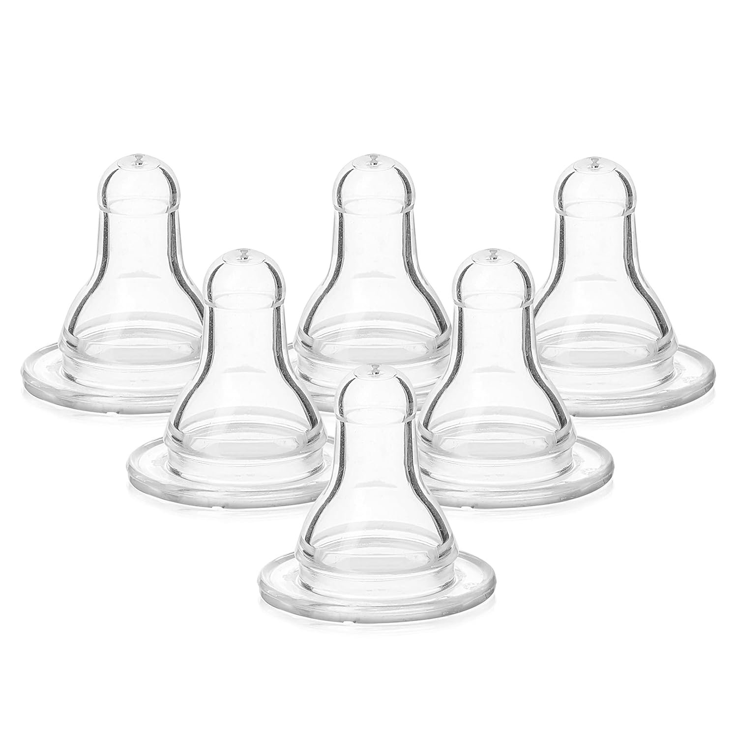 Evenflo Feeding Classic BPA-Free Silicone Fast Flow Nipples – 8 Months+, 6 Pack,Clear,6 Count (Pack of 1)
