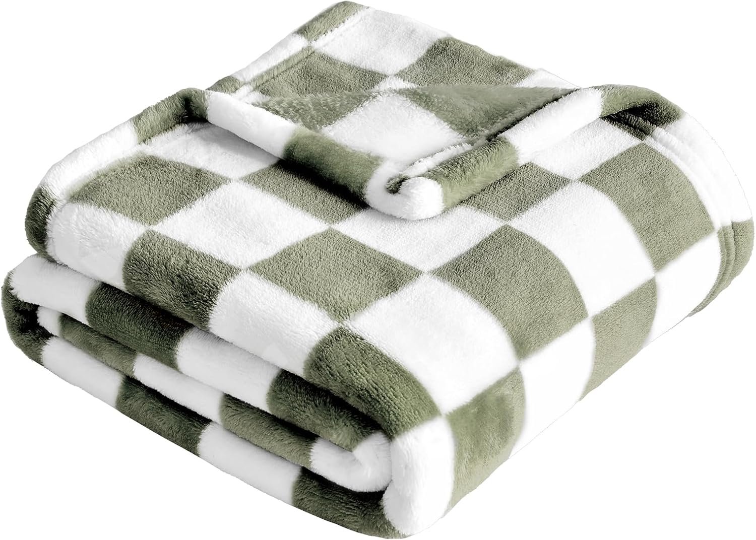 Yurhap Checkered Baby Blanket Fleece Baby Blankets for Boys, Ultra Soft Cozy Fluffy Infant Toddler Newborn Receiving Blankets for Crib Stroller, 30”x40”, Dark Olive