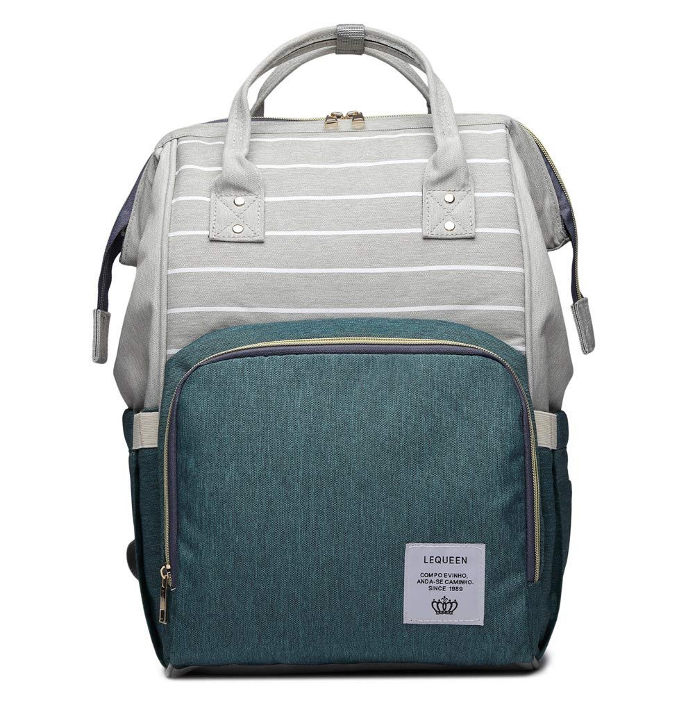Diaper Bag Backpack Waterproof Multi-Function Diaper Bag for Baby Care Travel Essentials Baby Bag for Mom Large Capacity Green