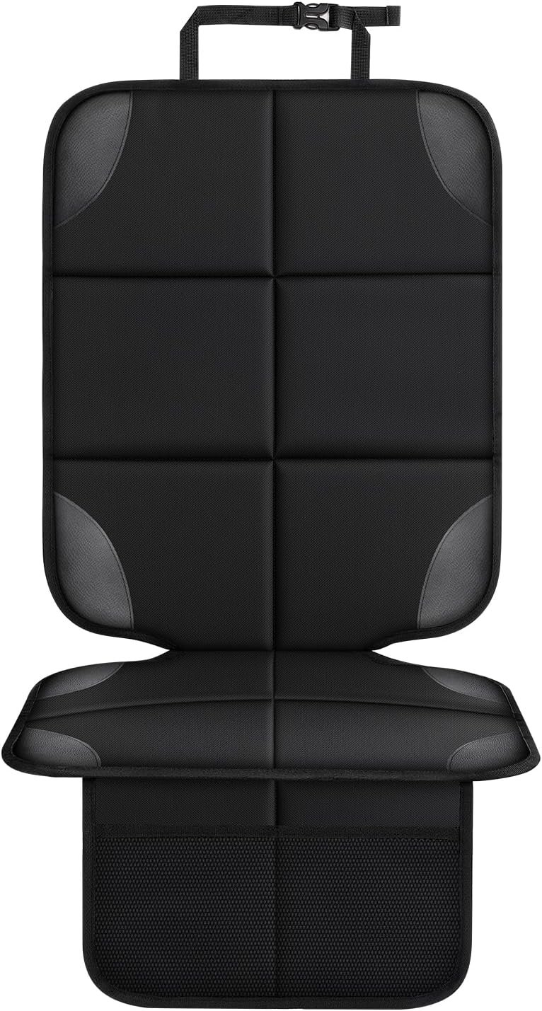 Car seat Protector 2 mesh Pocket Waterproof car seat Covers, Universal Size, Baby, pet, Children’s car seat Protector, Anti Slip Bottom (1 piece)