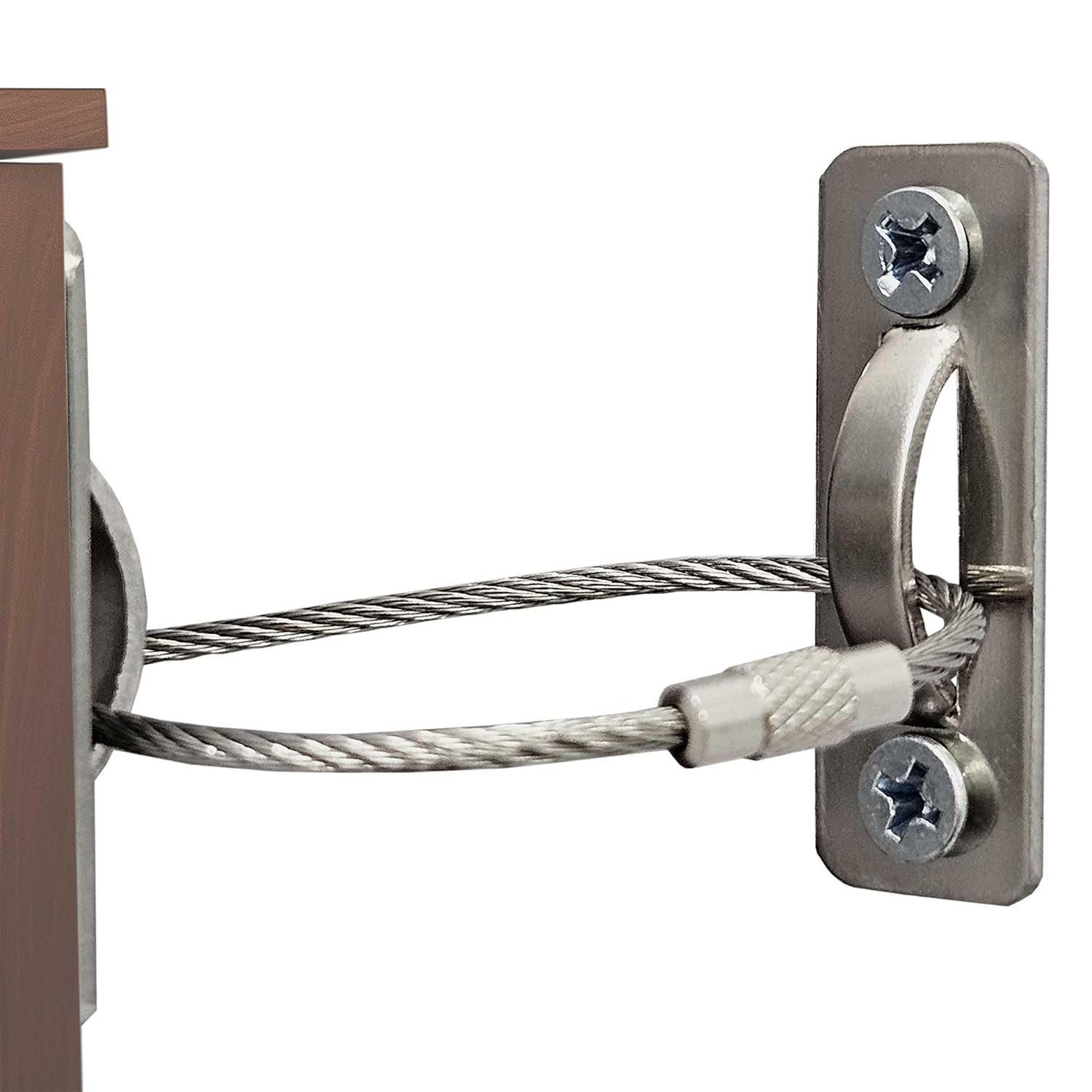 6 Sets Anti Tip Furniture Anchors for Baby Proofing, Earthquake Straps, Furniture Secure to wall Anchors, Childproof and Home Safety, 10in