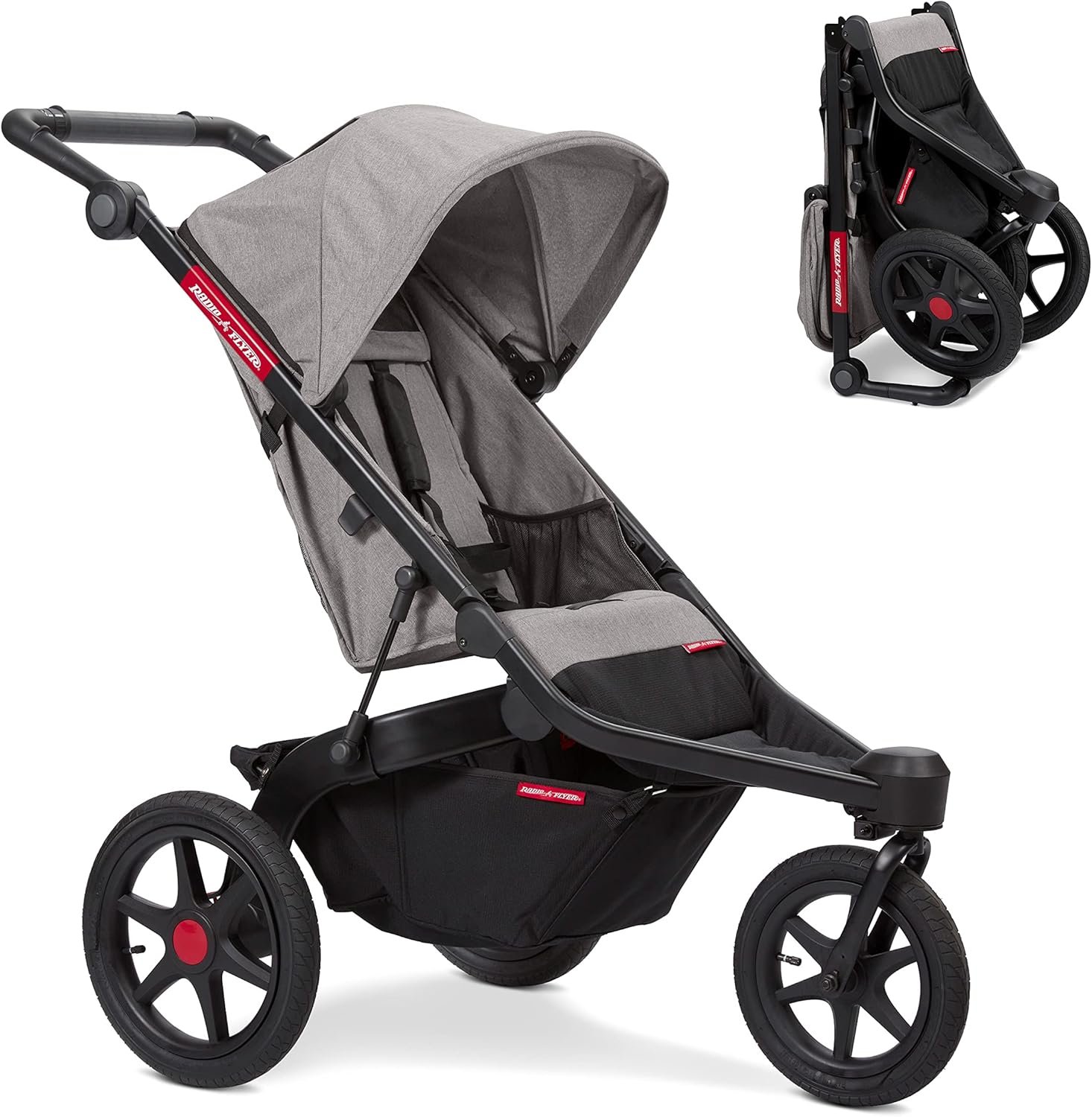 Jogging Stroller Radio Flyer Momentum Jogging Baby Stroller, Baby Essentials for Newborn, Toddler Travel, for Ages 6 Months – 5 Years