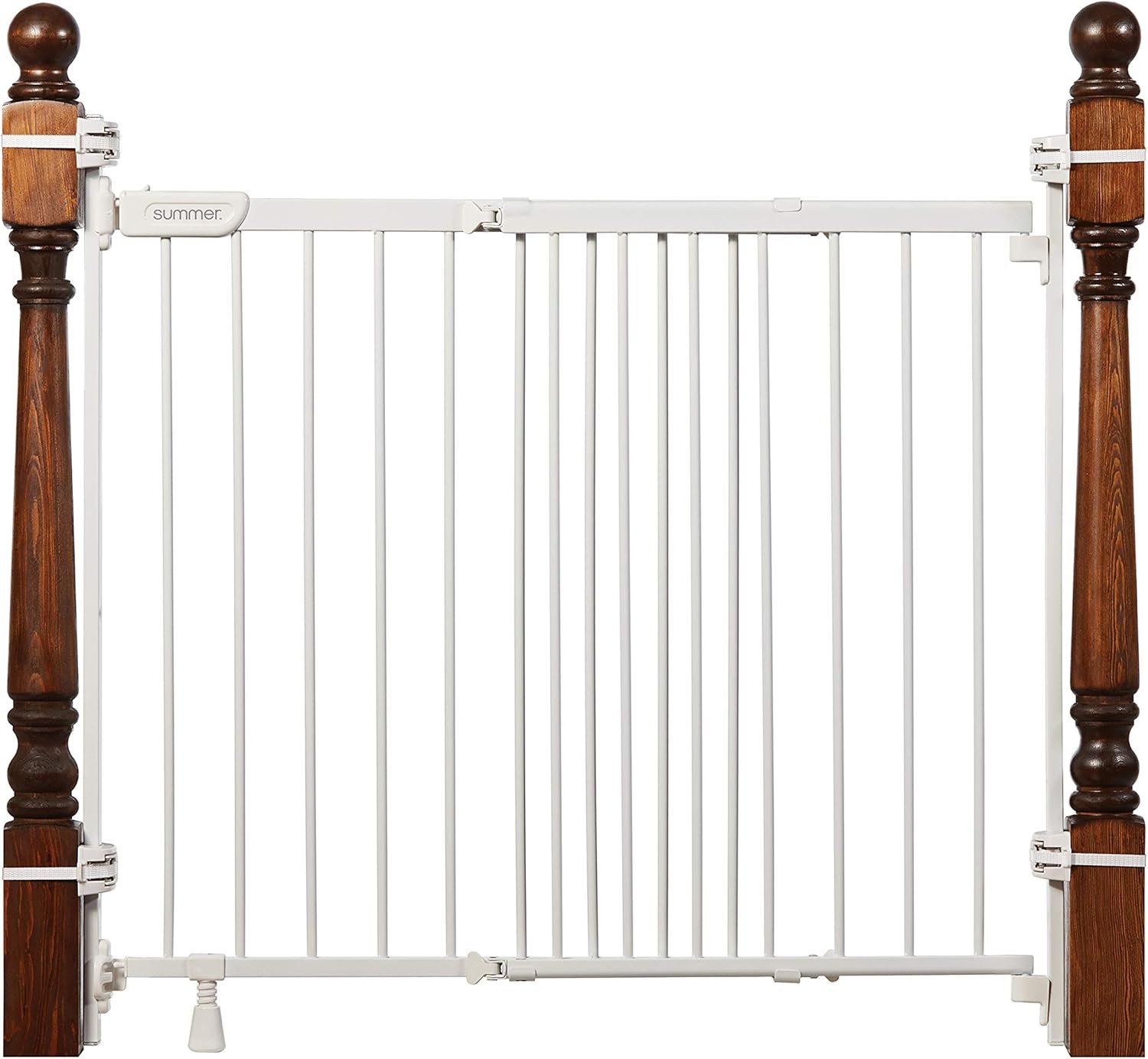 Ingenuity The Stairway+ 46W Series, 32″-48″ Wide, 32.5″ Tall, Baby Gate for Stairs, Dog Gate Indoor with Door for Banister to Banister Installation – White Metal
