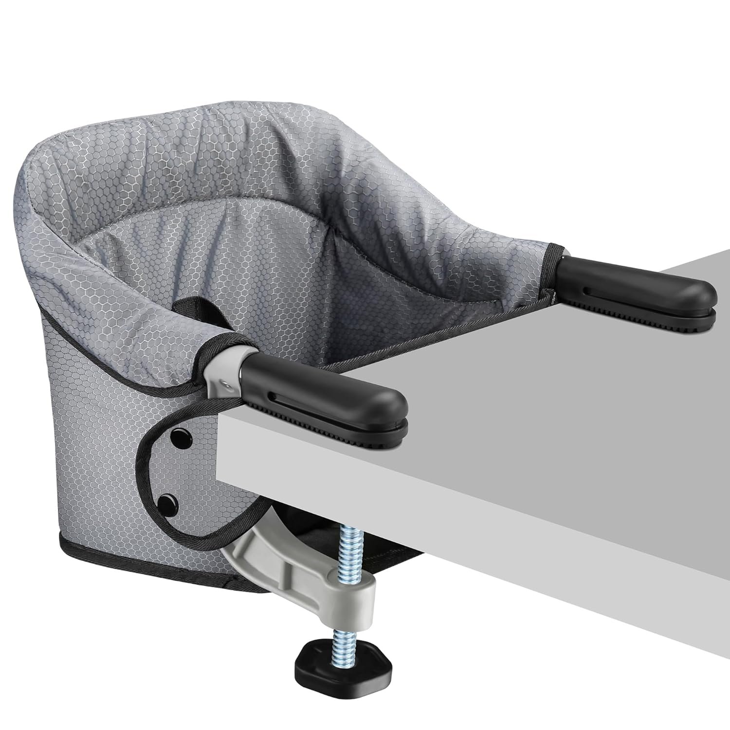Toogel Hook On High Chair, Portable Travel Baby High Chair, Foldable Clip On Table Seat for 6-36 Months, Anti-Tear Fabric, Washable Cover, Lightweight Baby Dining Chair with Carry Bag (Grey)