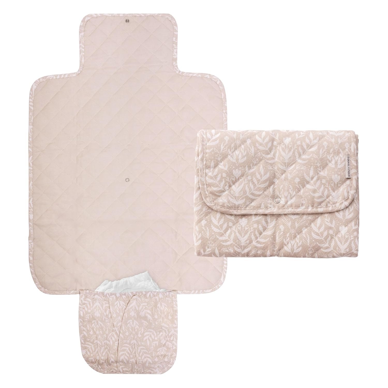 Portable Diaper Changing Pad – Waterproof Travel Baby Changing Mat – Foldable Compact Diaper Change Pad – Lightweight On The Go Change Station for Newborn Infant (Meadow Reflection)