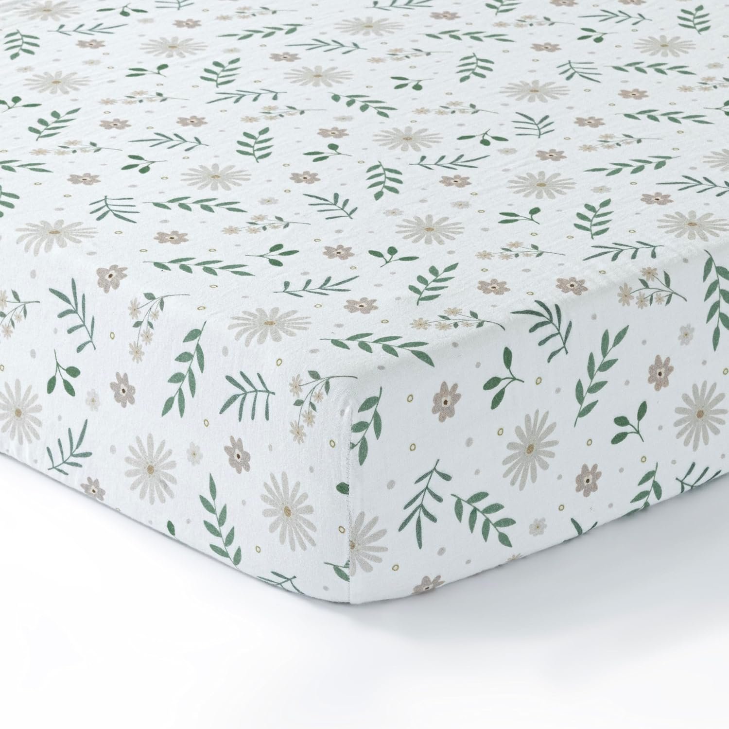 Dreamology Muslin Crib Sheet for Boys, Girls, 1-Pack, 100% Cotton Crib Sheets Fitted for Standard Cribs and Toddler Beds, Toddler Bed Sheets, 28×52 Standard Crib Sheet | Flowers