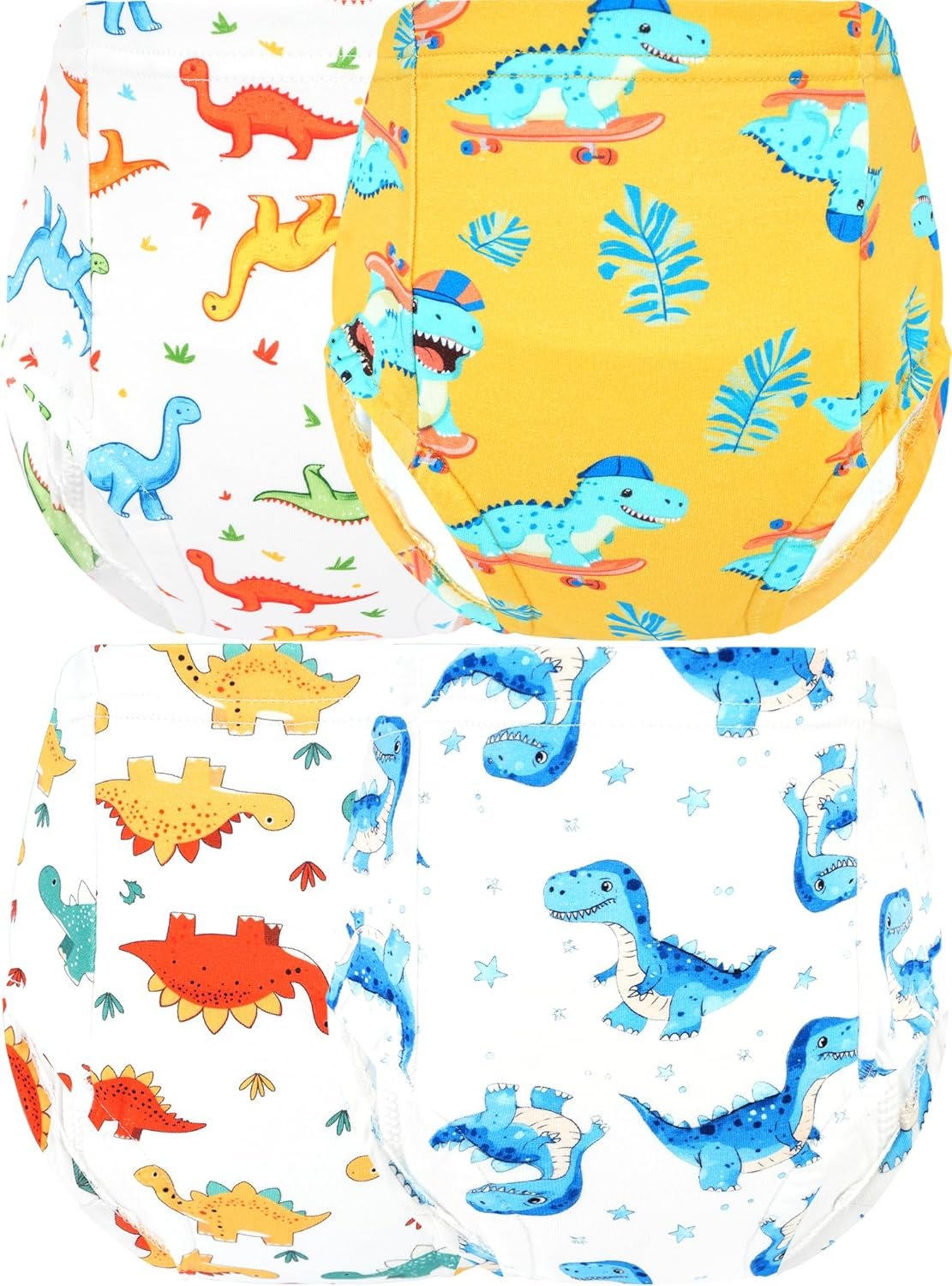 Boys Potty Training Underwear Pee Pants Cotton Absorbent Leak-resistant 4 Pack For 18m 24m 2t 3t 4t 5t 6 7 8 10