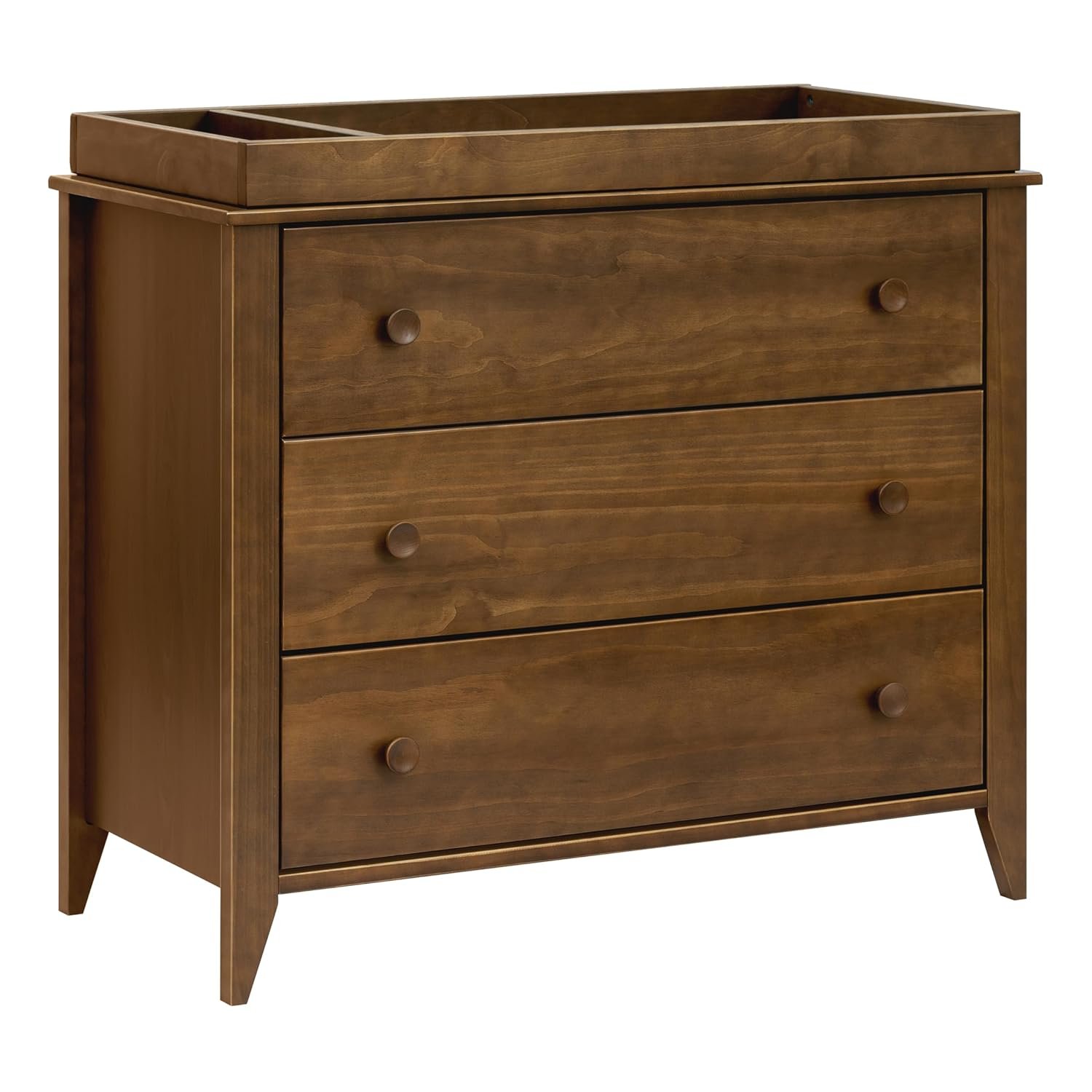 Babyletto Sprout 3-Drawer Changer Dresser with Removable Changing Tray in Natural Walnut, Greenguard Gold Certified