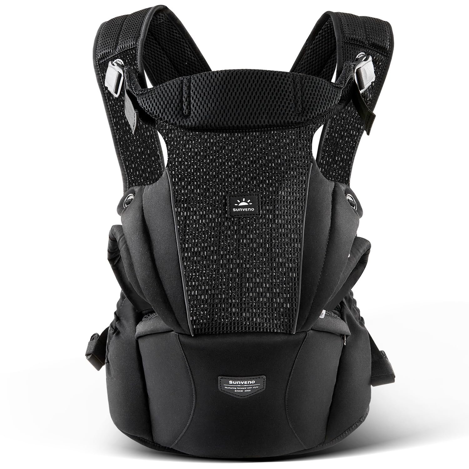 SUNVENO Baby Hip Carrier, Baby Carrier with Hip Seat, Patented Ergonomic Support for Heavy Babies, Lightweight Breathable Design, 7-45 lbs
