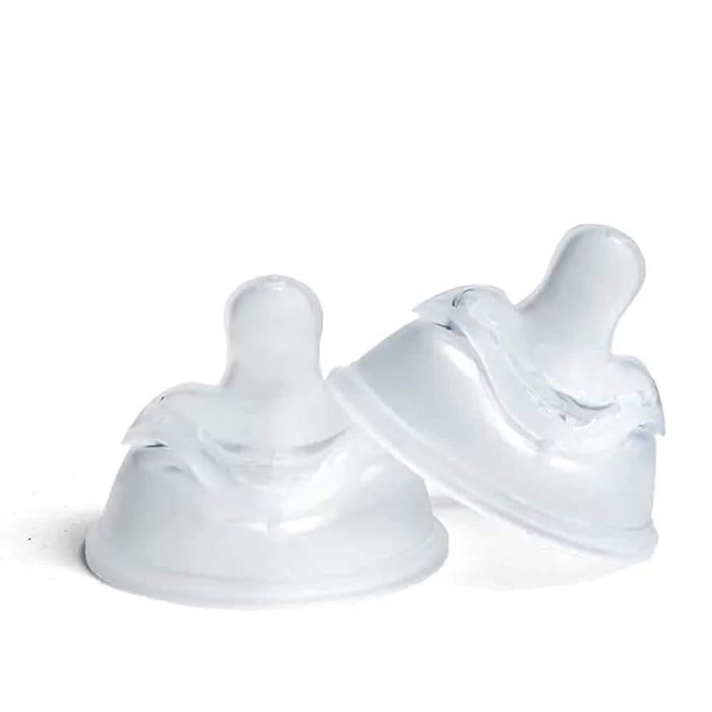 Herobility Double Anti-Colic Silicone Nipples, Baby Bottle Teats, Breast Like Shaped Nipples – Fits Herobility’s & Eco Baby Bottles | Pack of 2 (Large Size)