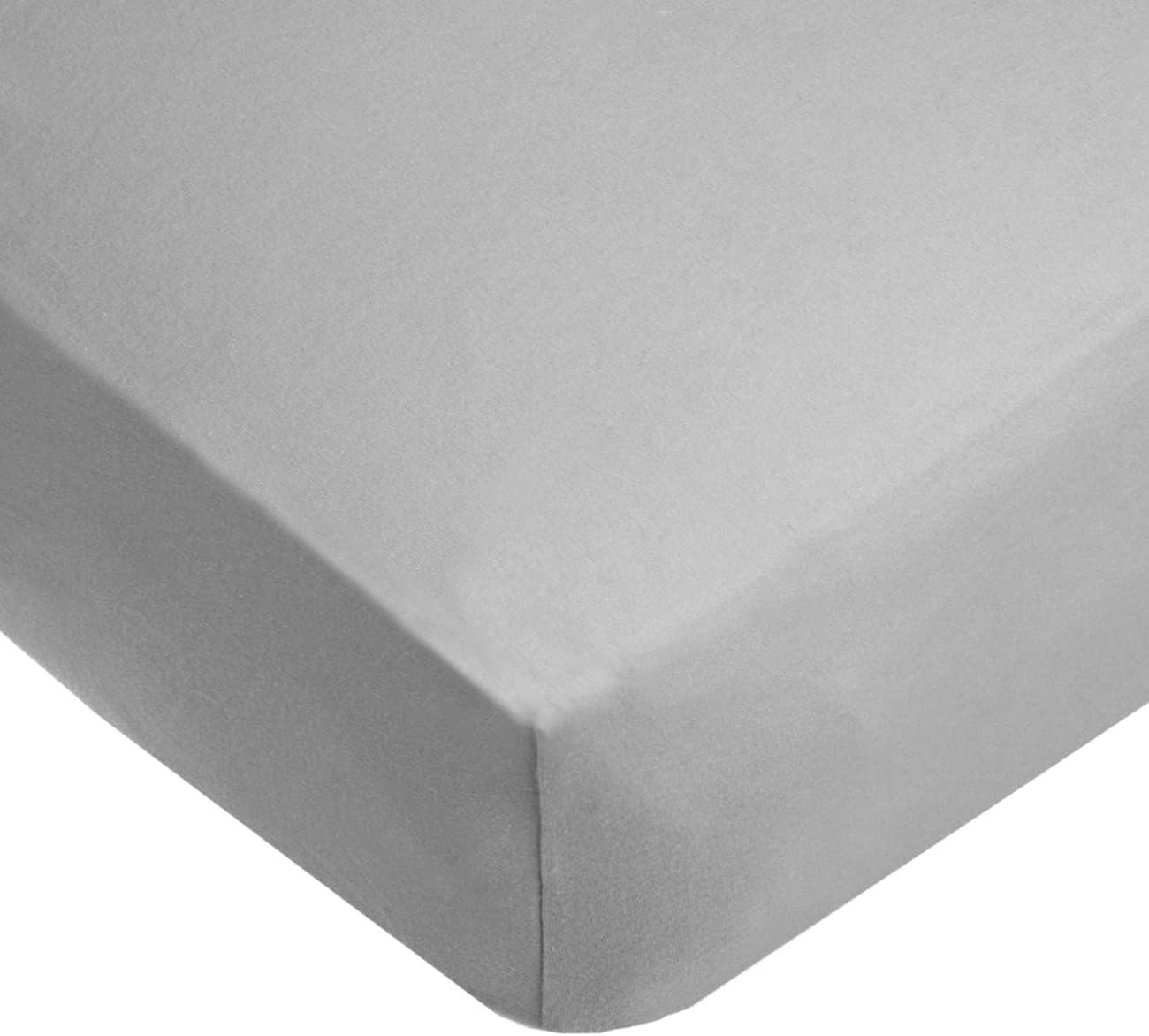 American Baby Company 100% Natural Cotton Fitted Crib Sheet 52″ x 28″ – Soft, Breathable, Hypoallergenic & Gentle Toddler Bed Sheet, Medium Gray, Neutral for Boys & Girls