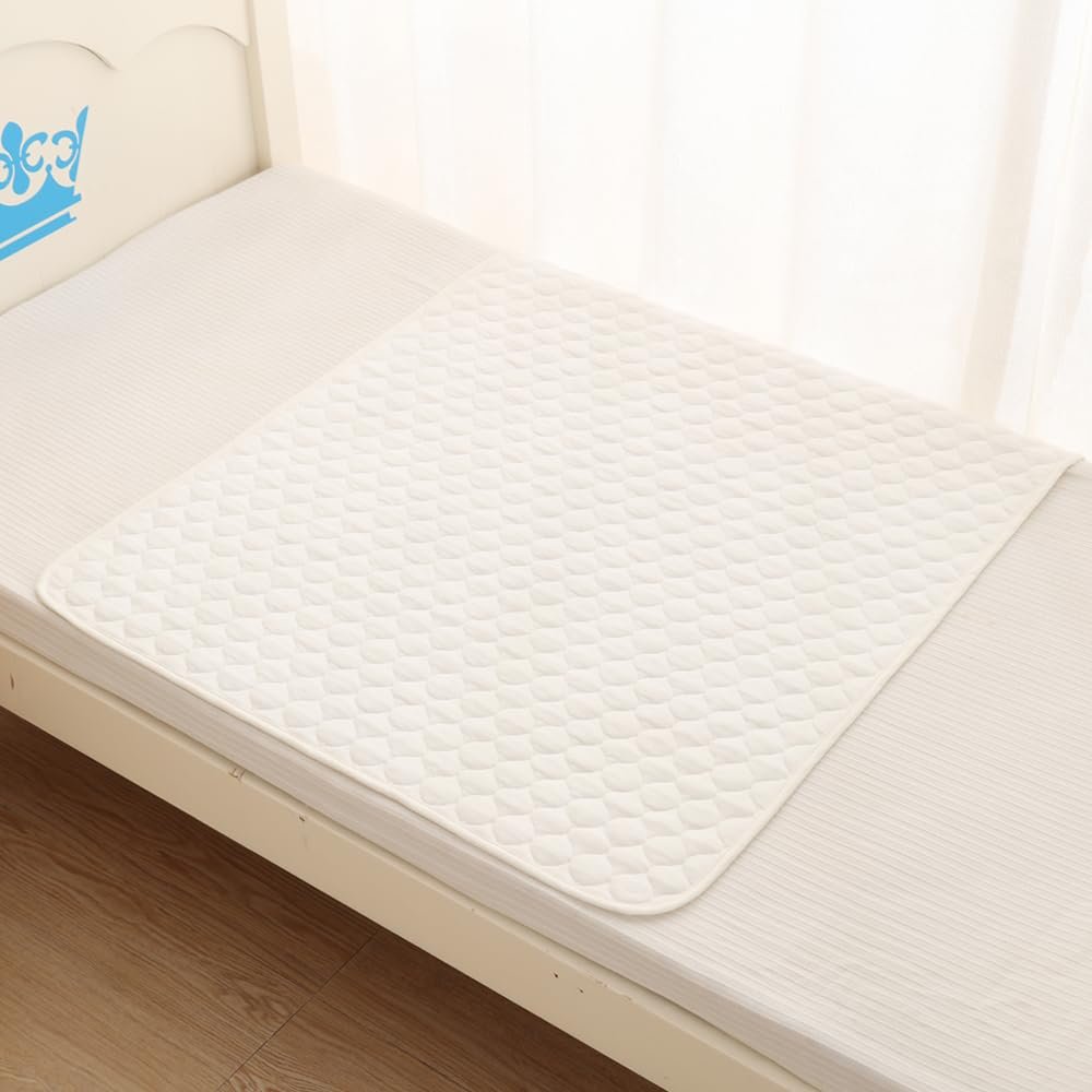 BlueSnail Washable Underpads,Waterproof,Soft, Portable and Reusable Incontinence Pads for Toddler,Adults,Elderly and Pets (34″x36″ Pack of 2)(Snow-White)