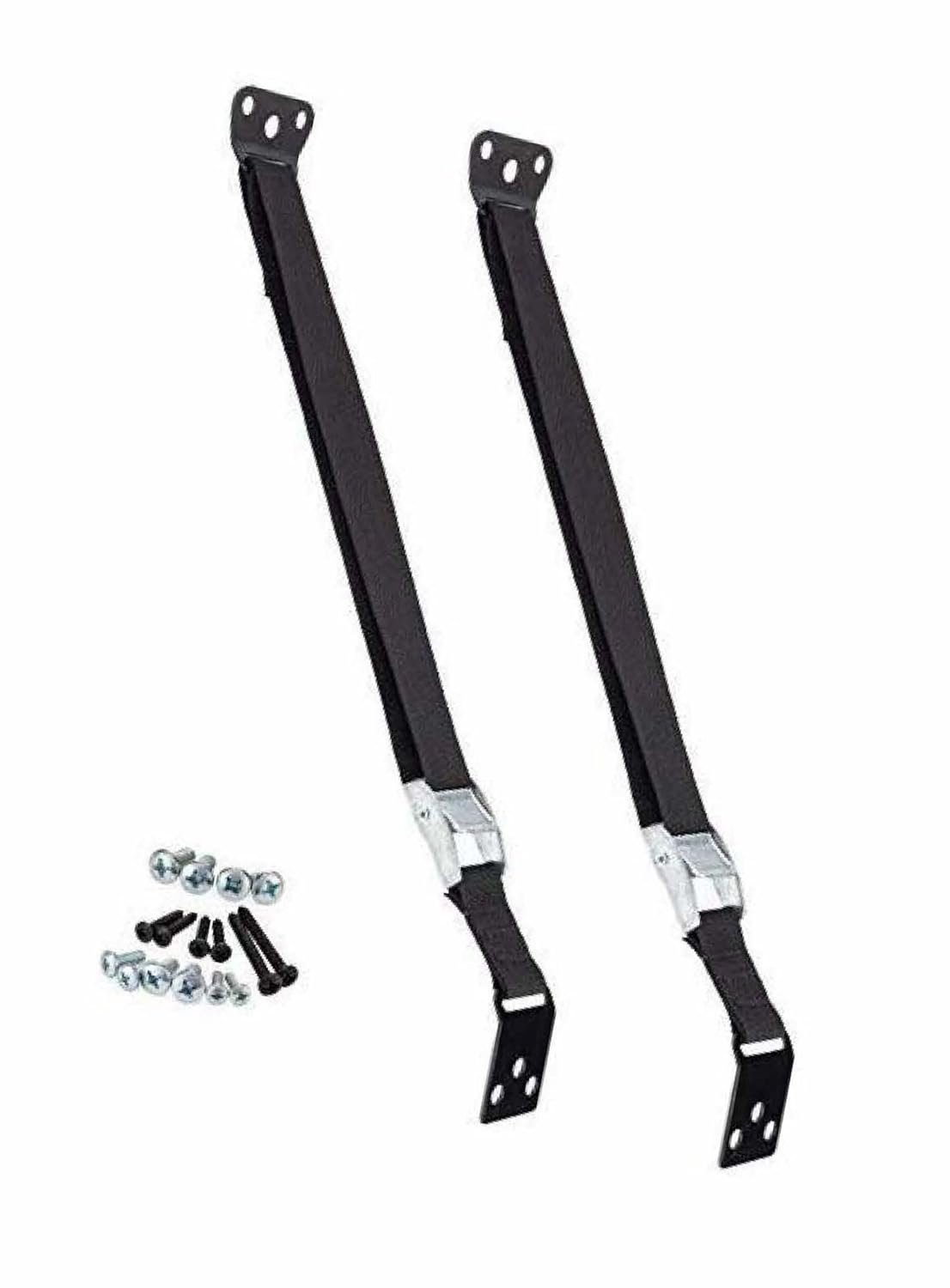 Safety Innovations Heavy Duty TV and Furniture Straps – Baby Proofing Anti Tip Straps for Child and Baby Safety – Expert Designed Strap Anchors Furniture to Walls to Prevent Tip-Overs 2Pk (Black)