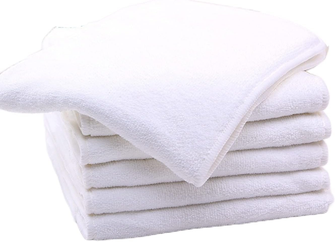 6Pcs Microfiber Reusable Diaper Inserts for Adult Cloth Diapers, Washable Disability Diaper Inserts for Incontinence Care, 4 Layers Microfiber Pad (6 Pack Inserts-L)