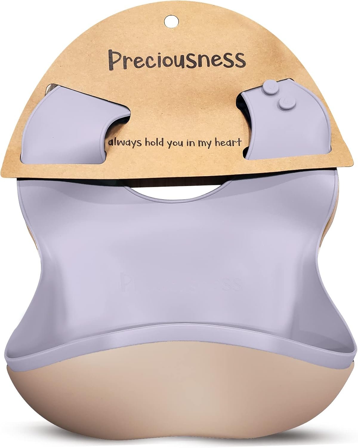 Preciousness Silicone Baby Feeding Bibs Soft BPA Free Bibs for Babies Toddlers 2 Pack Baby Gift Set Engraved Gift for Baby