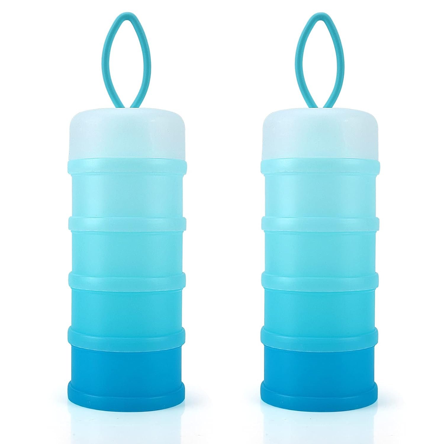 Accmor 2 Pack Baby Formula Dispenser On The Go, Stackable Formula Dispenser Formula Container to Go, Non-Spill Portable Milk Powder Kids Snack Storage Container, BPA Free