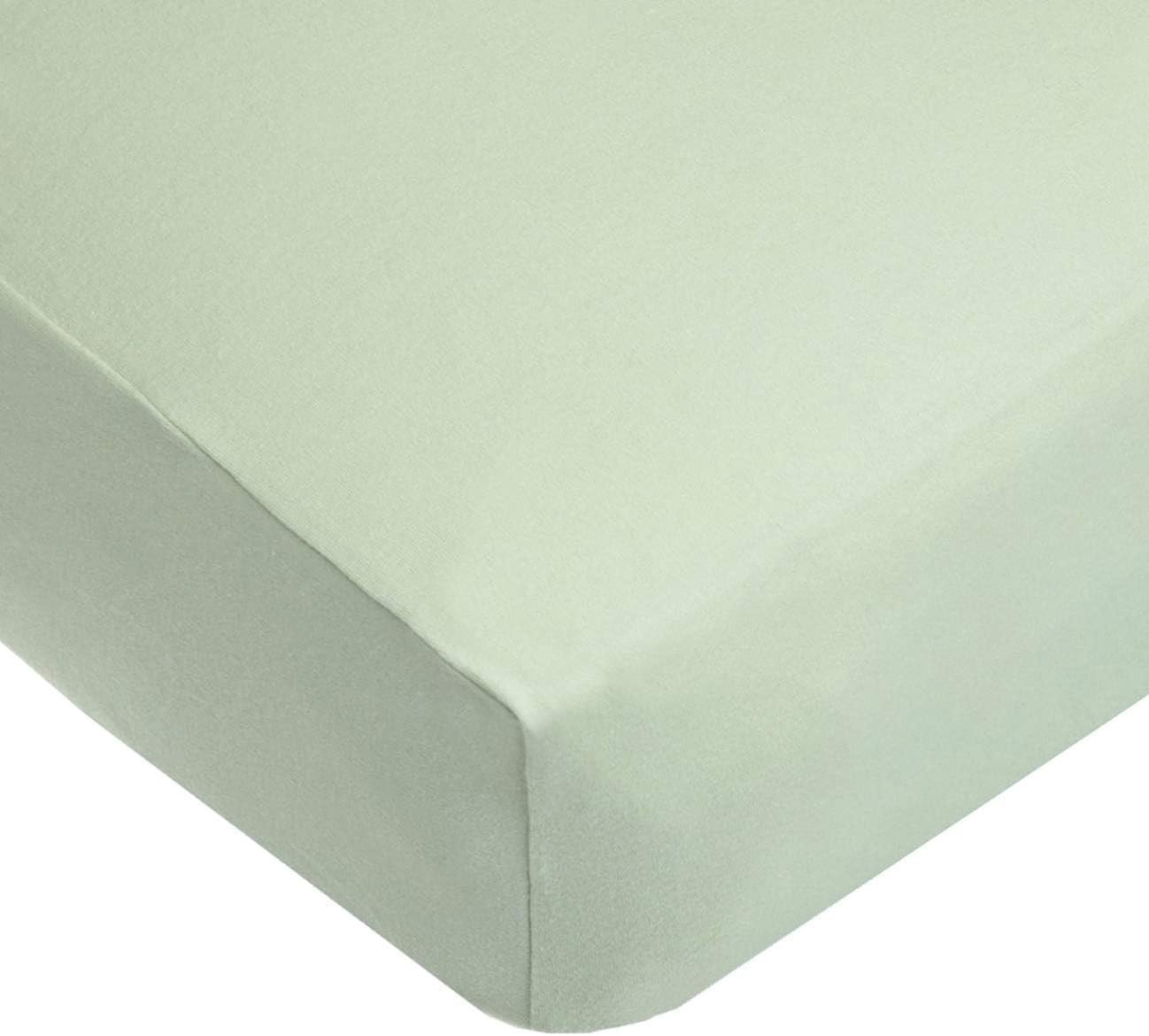 TL Care 100% Natural Cotton Fitted Crib Sheet 52″ x 28″ – Breathable,Soft,Hypoallergenic & Gentle Toddler Bed Sheet, Celery, Neutral for Boys & Girls