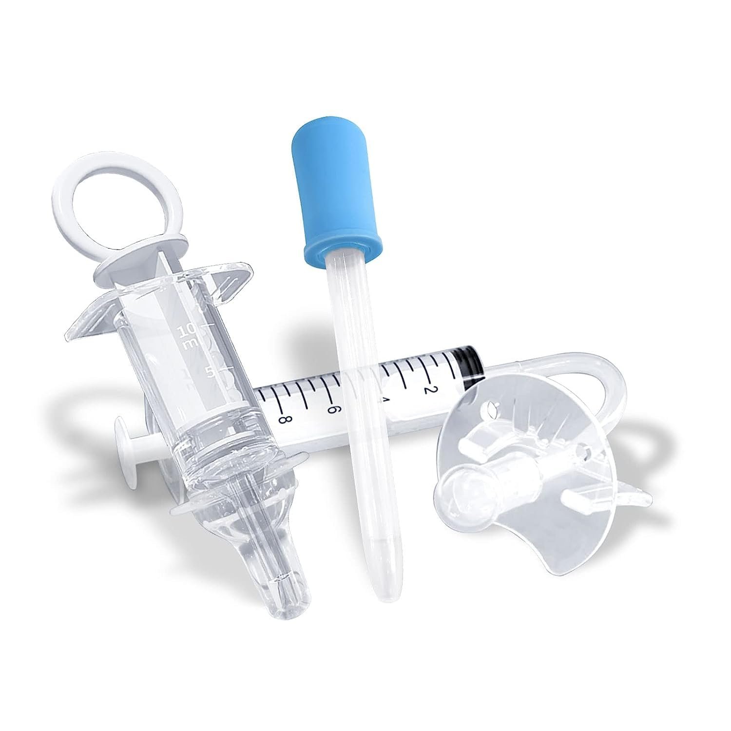 Baby Medicine Dispenser Kit – 3PCS – Silicone Infant Medicine Syringe Pacifier Dropper, Toddler Feeding Pacifiers Dispensers Products for Babies Newborn Essentials Must Haves Medical Kits