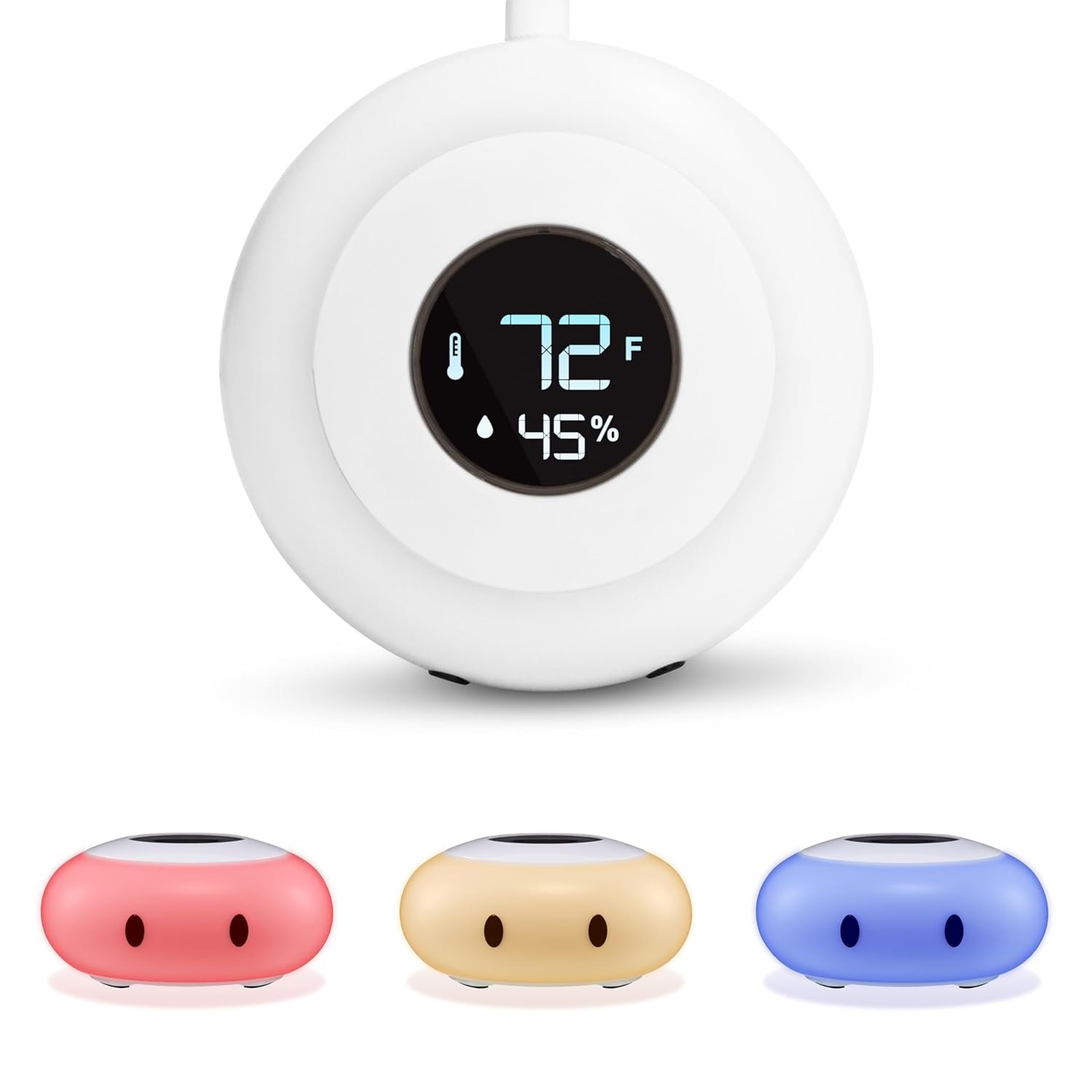 LittleHippo Kelvin Color Changing Night Light, Room Thermometer and Hygrometer (Humidity Monitor) for Nursery, Baby’s Bedroom, Child’s Room